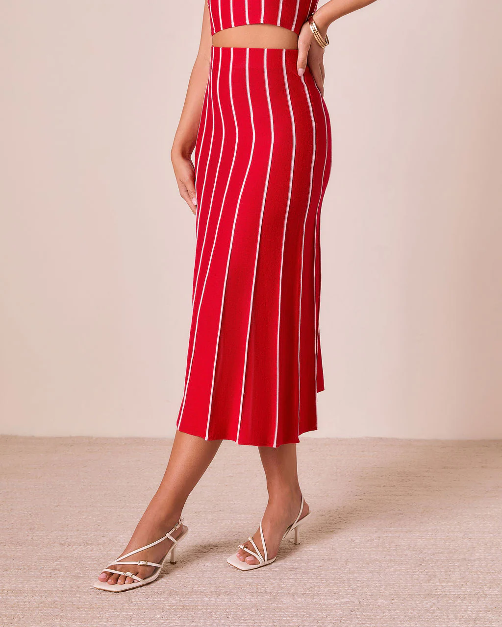 Ashlin Contrast Striped Maxi Skirt