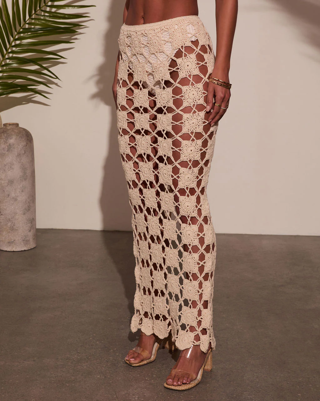 Francina Crochet Cover Up Maxi Skirt