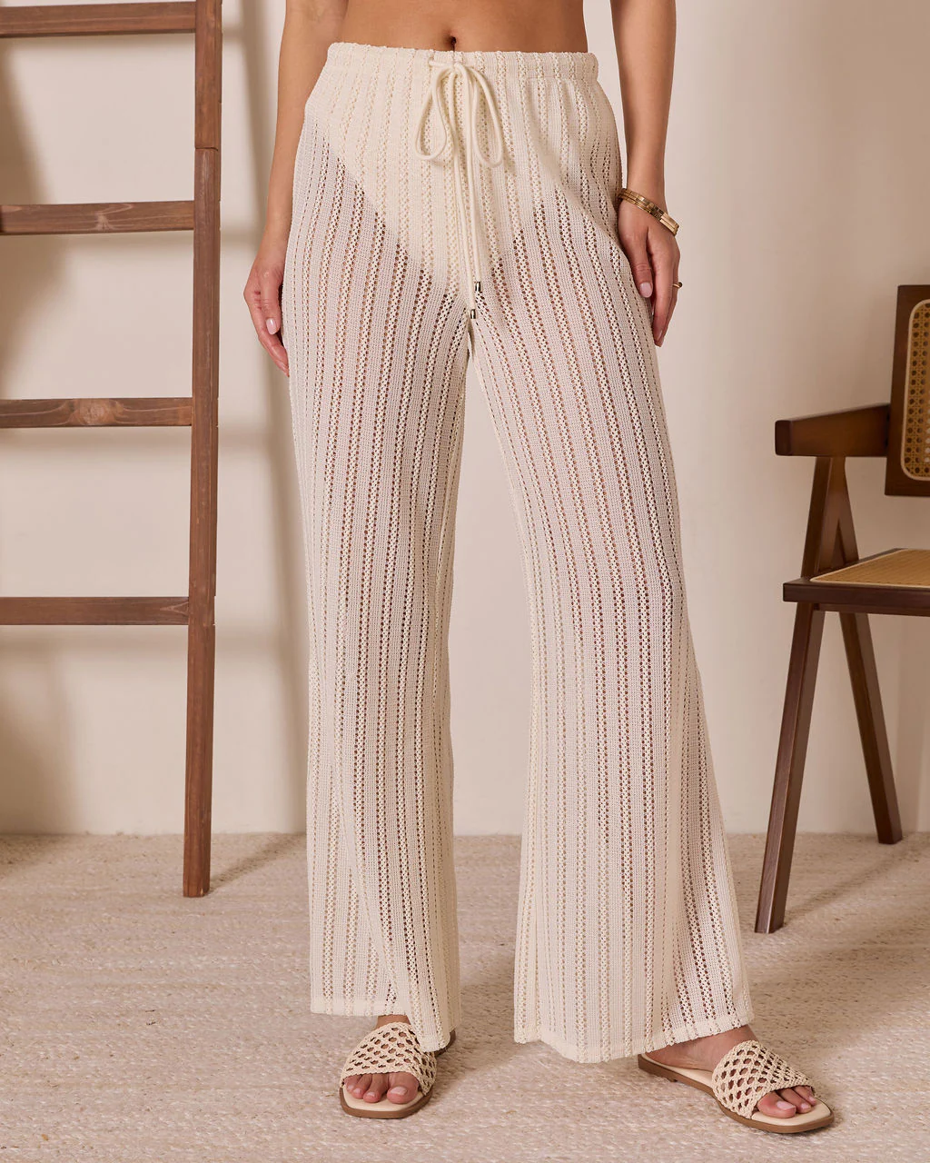 Gelato Please Open Knit Cover Up Pants