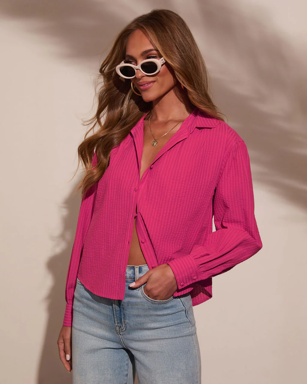 Christell Button Down Top