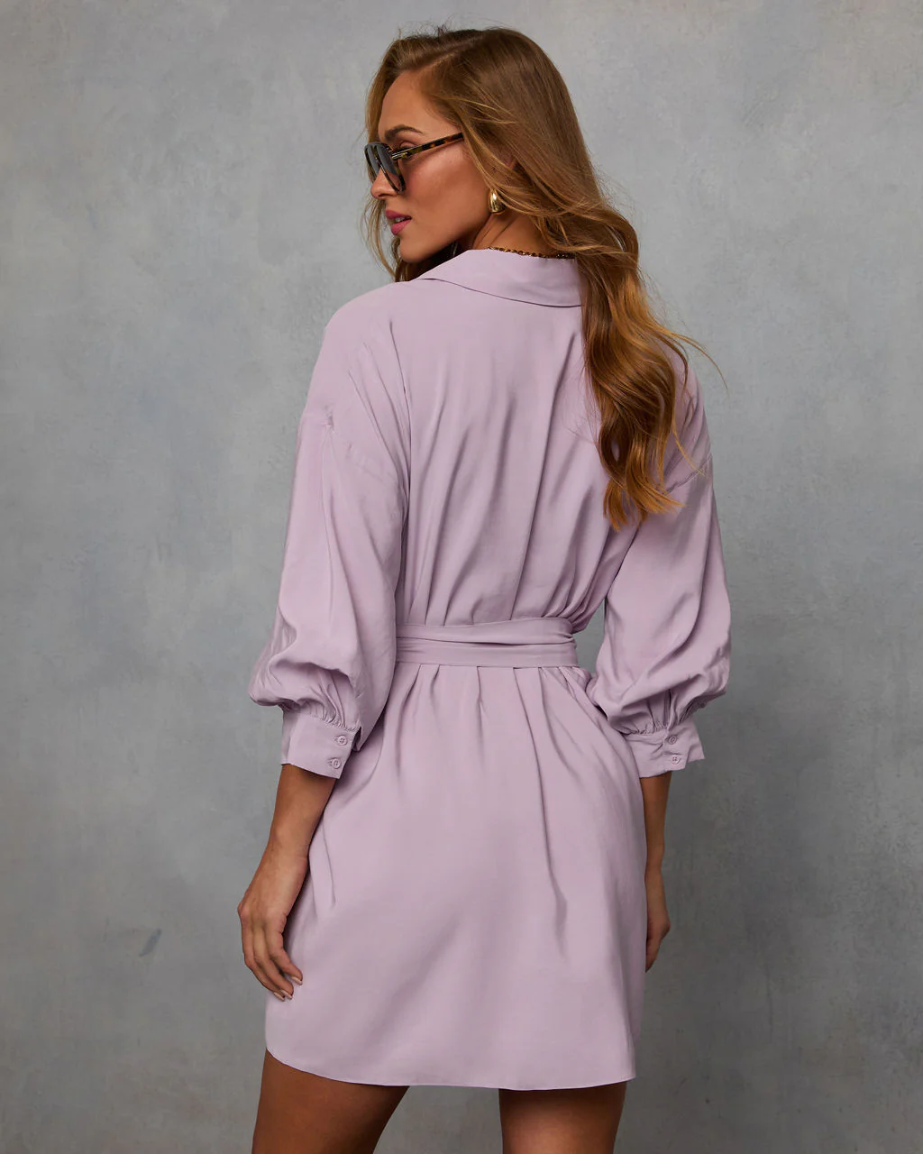 Brenna Blouson Sleeve Shirt Dress