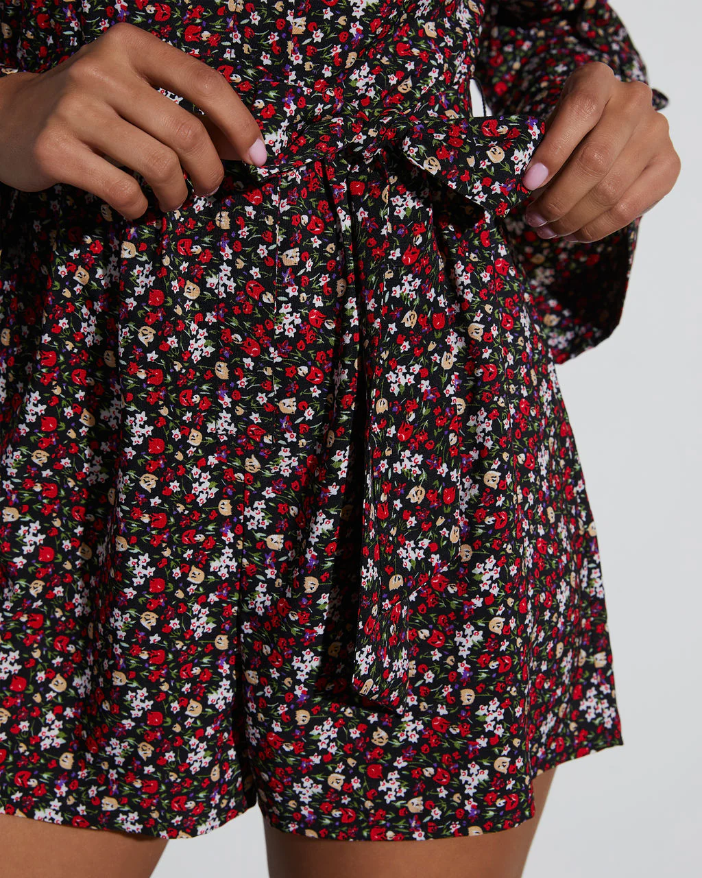 Angelina Printed Button Down Romper