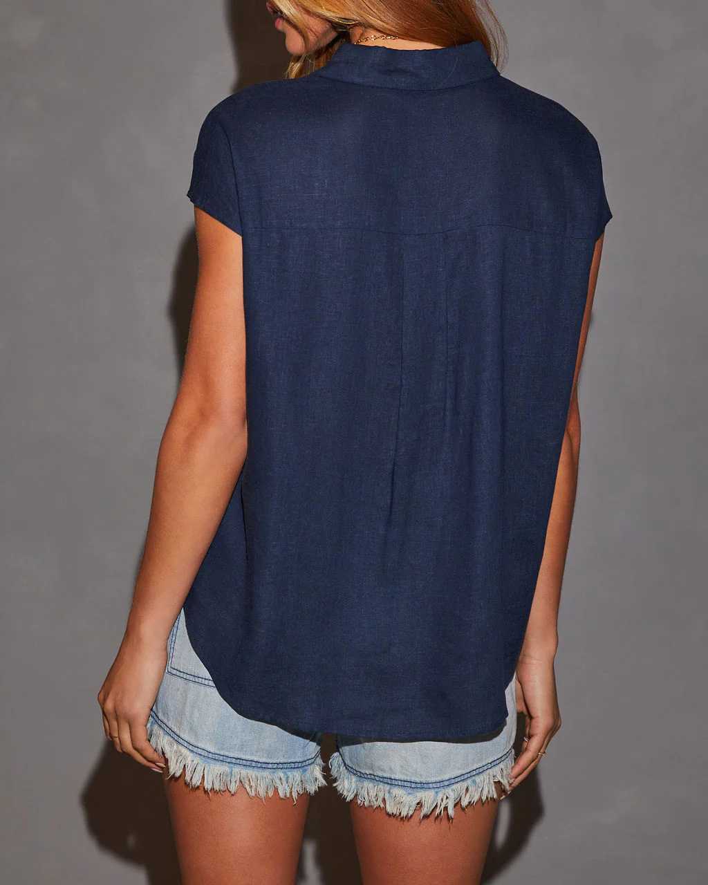 Darby Short Sleeve Linen Blend Button Down