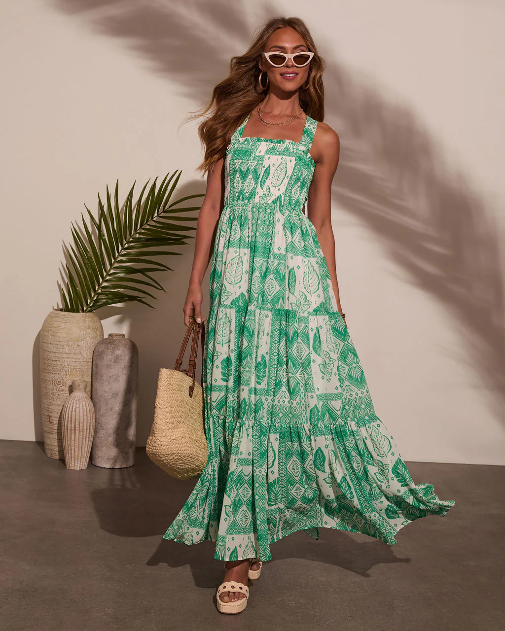 Emelia Floral Print Maxi Dress