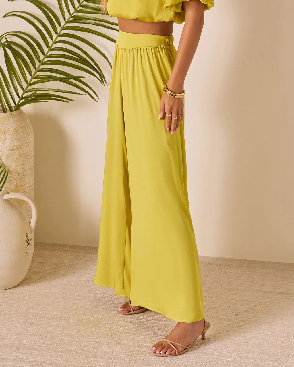 Island Drift Pleated Wide Leg Pants