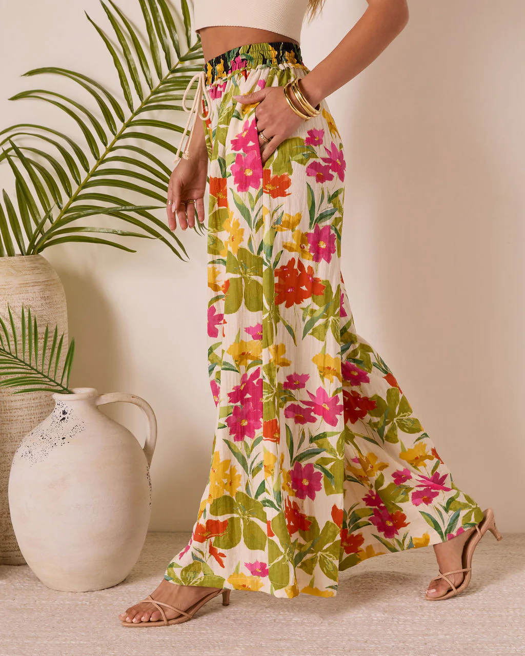 Betsie Drawstring Floral Pants