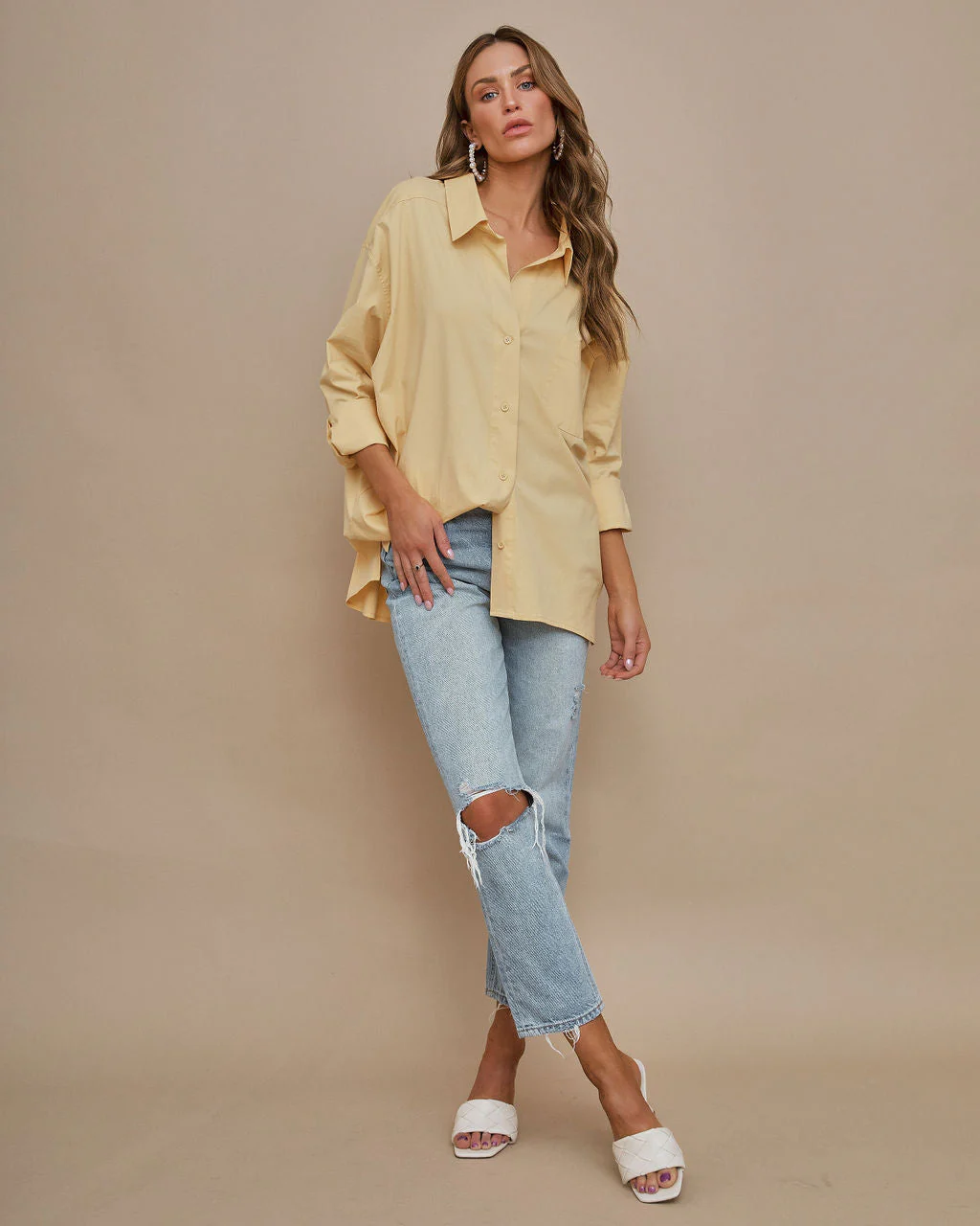 Federica Cotton Button Down Top