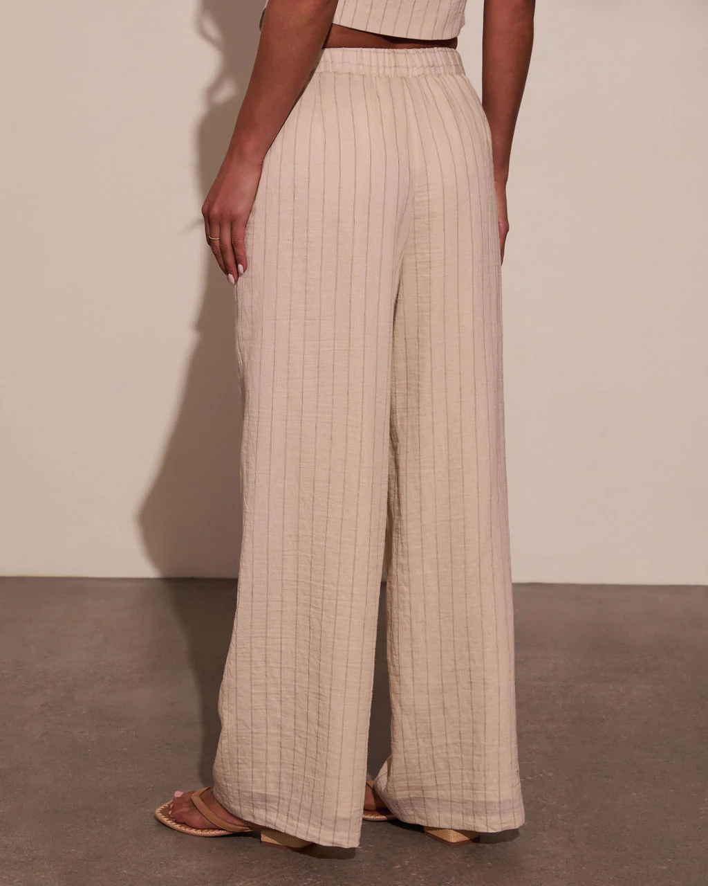 Hazel Pinstripe Wide Leg Pants