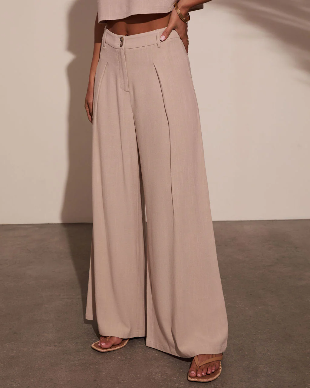 Carissa Pleated Linen Trousers