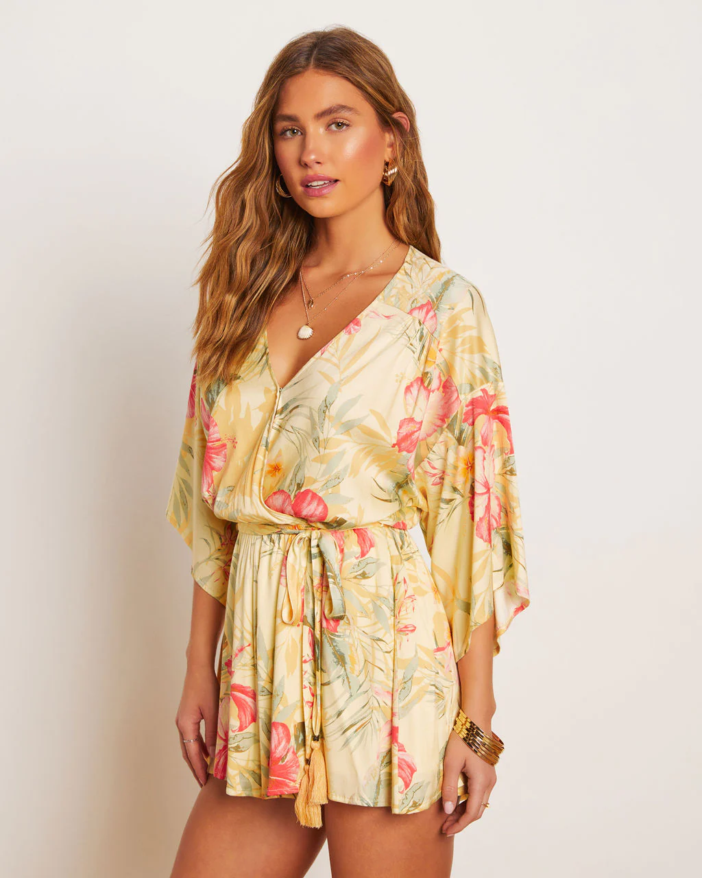 Jaime Tie Waist Kimono Romper