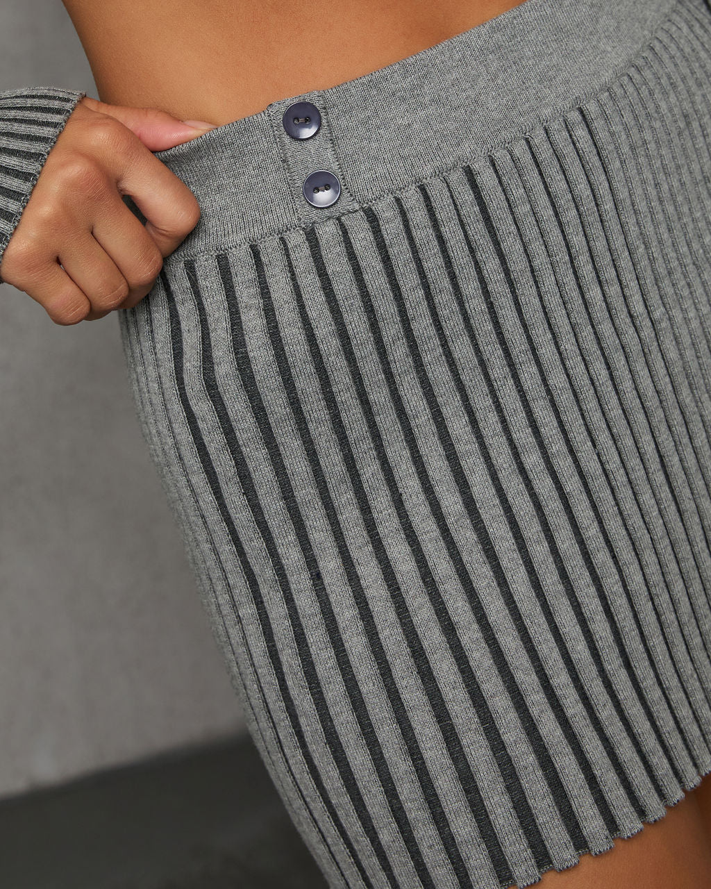Come Closer Ribbed Mini Skirt