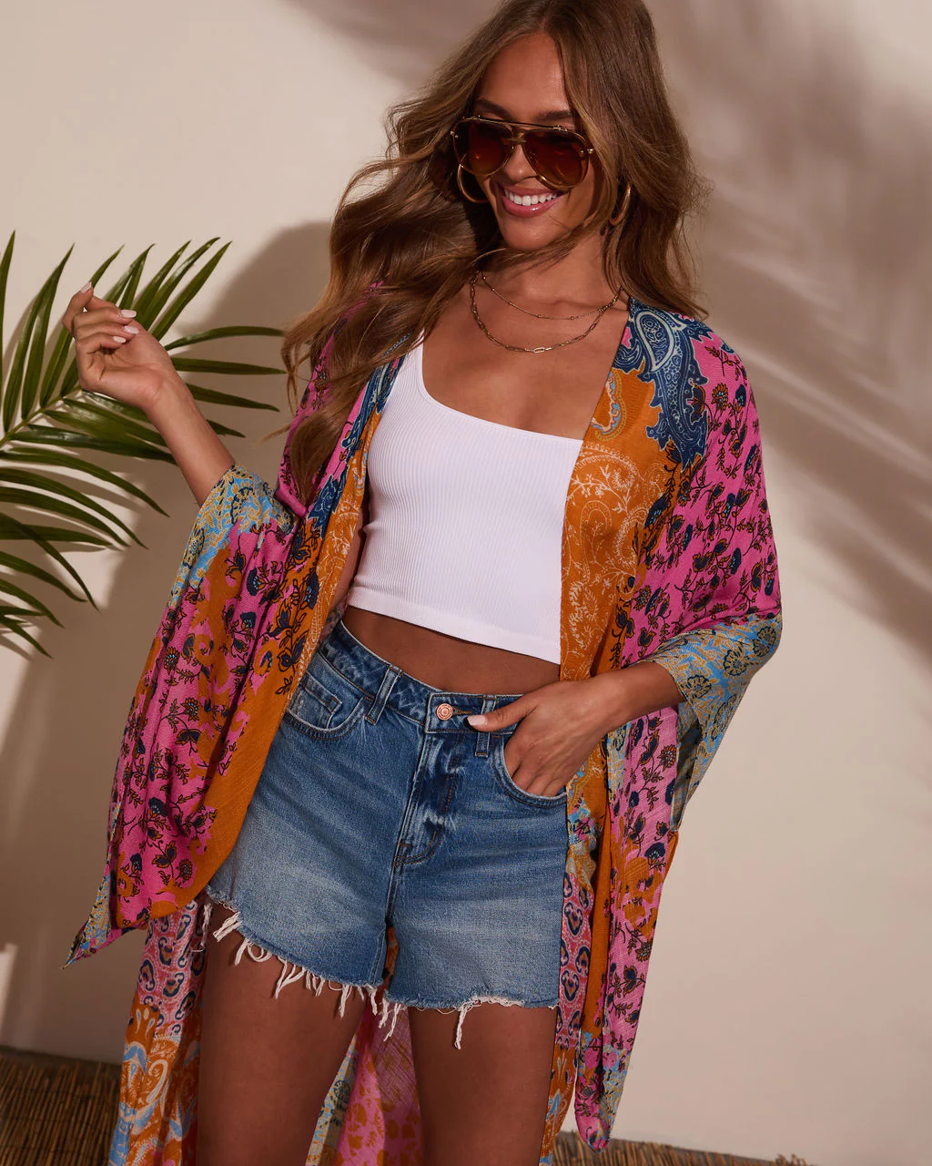 Antonella Printed Duster Kimono