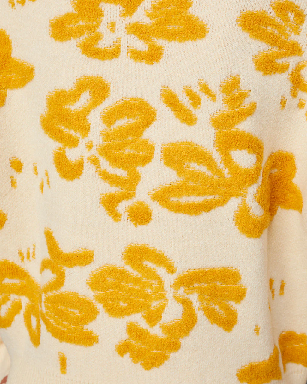 Chilly Days Textured Floral Sweater