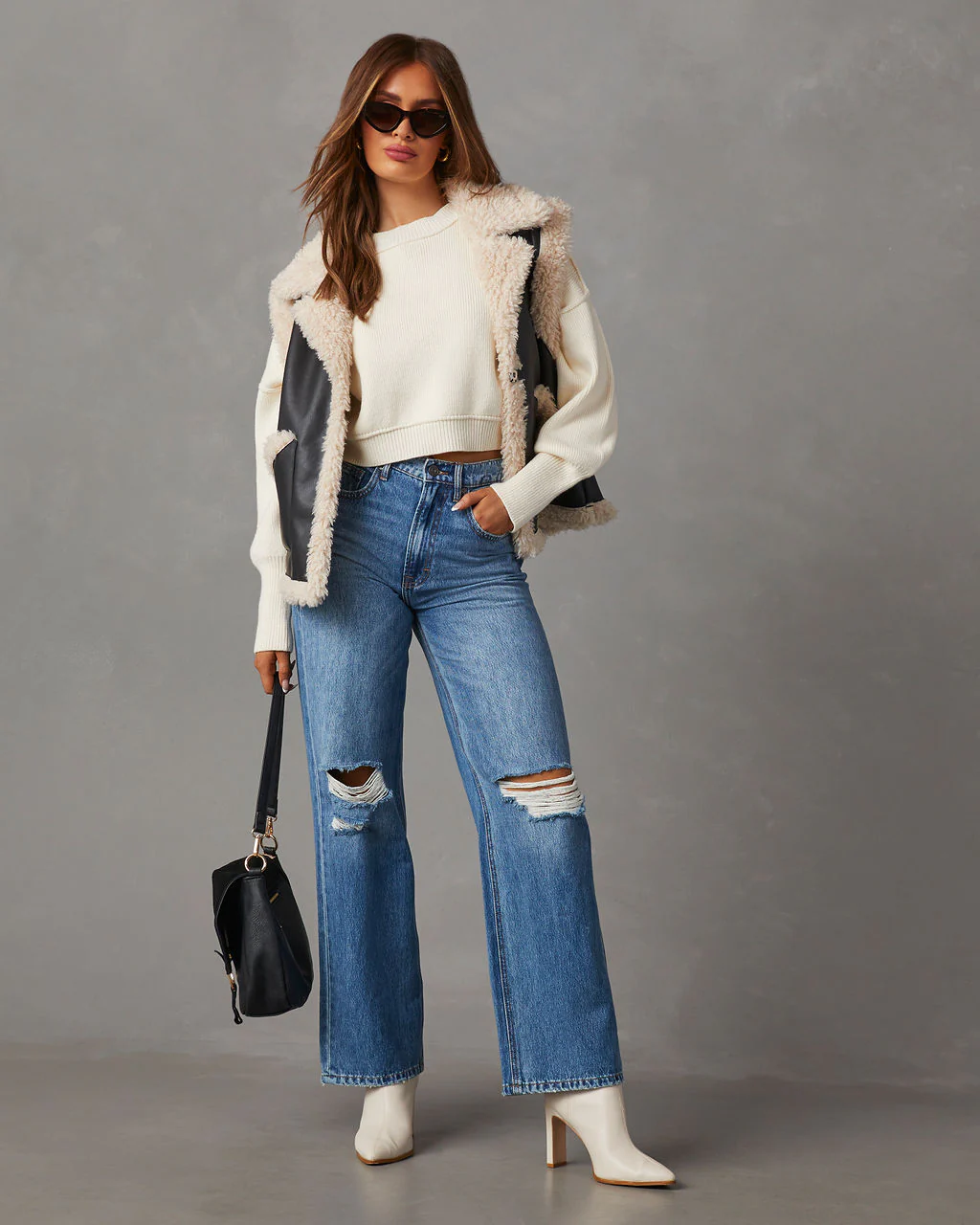 Jackson Faux Leather Pocketed Vest