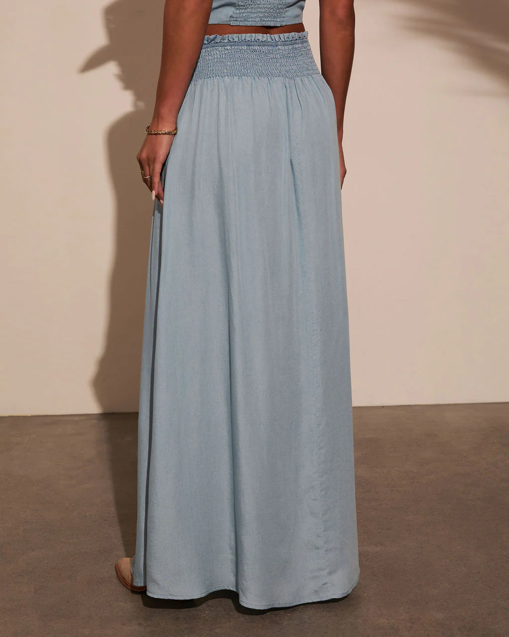 Briena Chambray Maxi Skirt