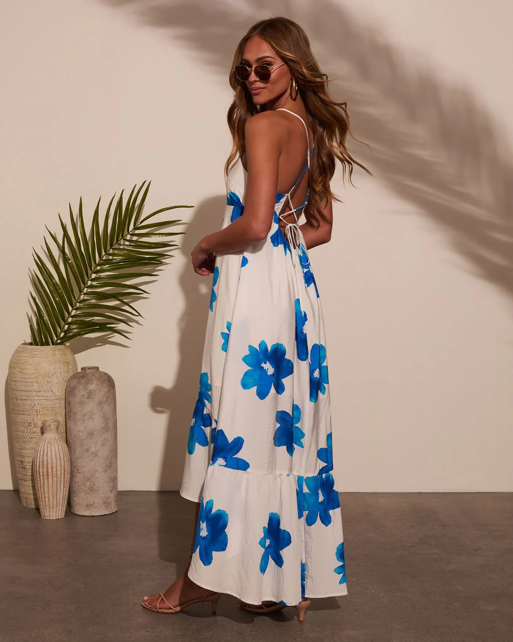 Avalee Floral High Low Midi Dress