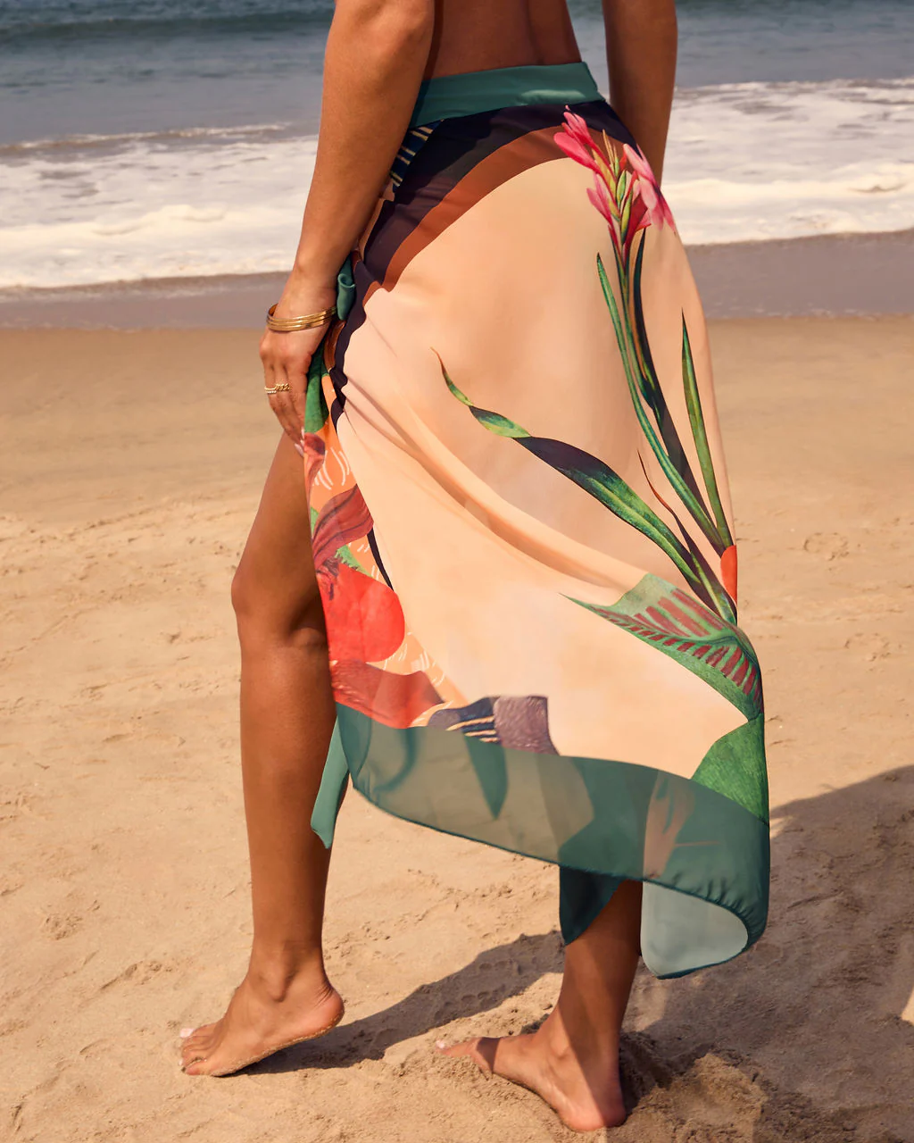 Honeydew Skies Abstract Print Sarong