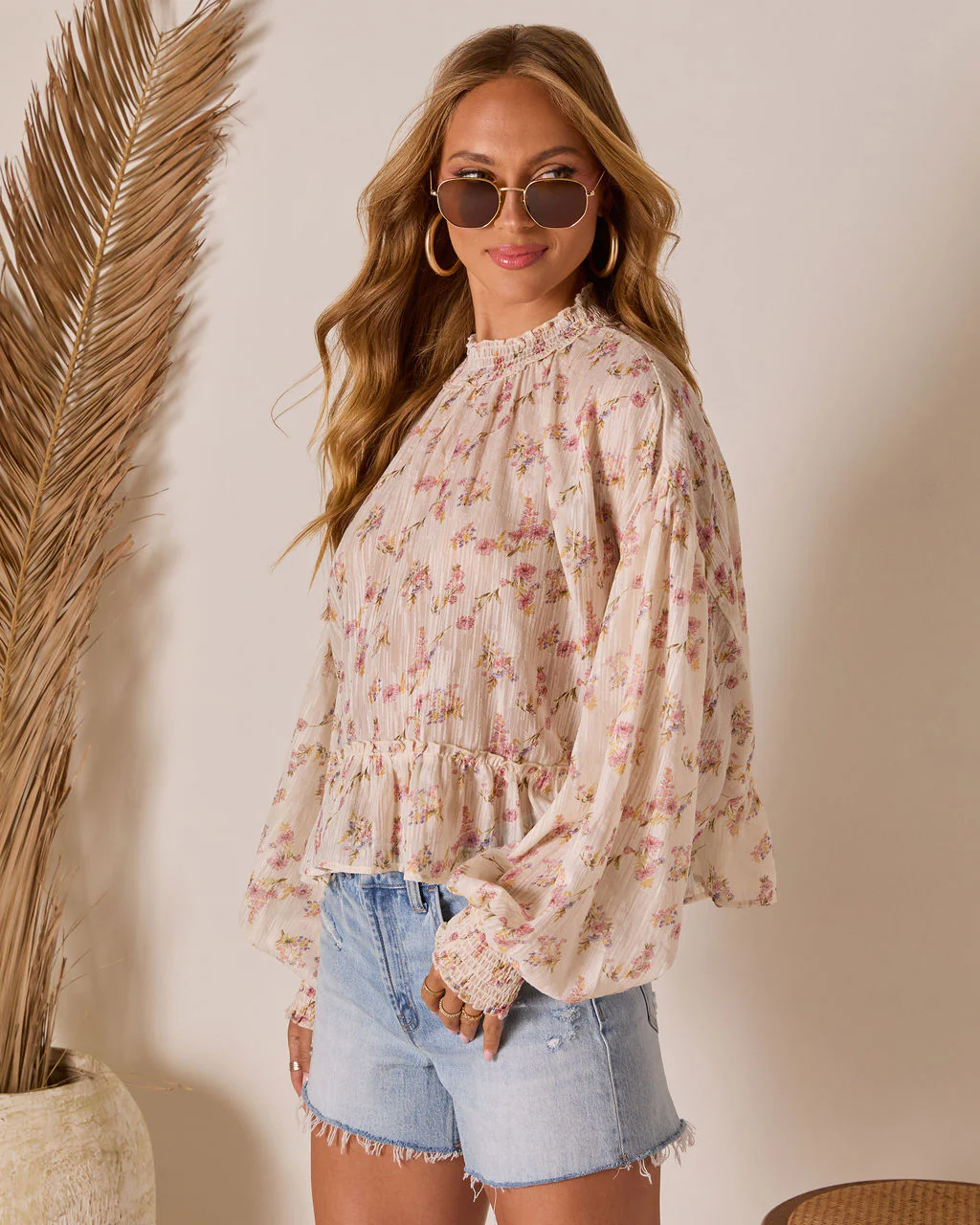 Cienna Mock Neck Blouse