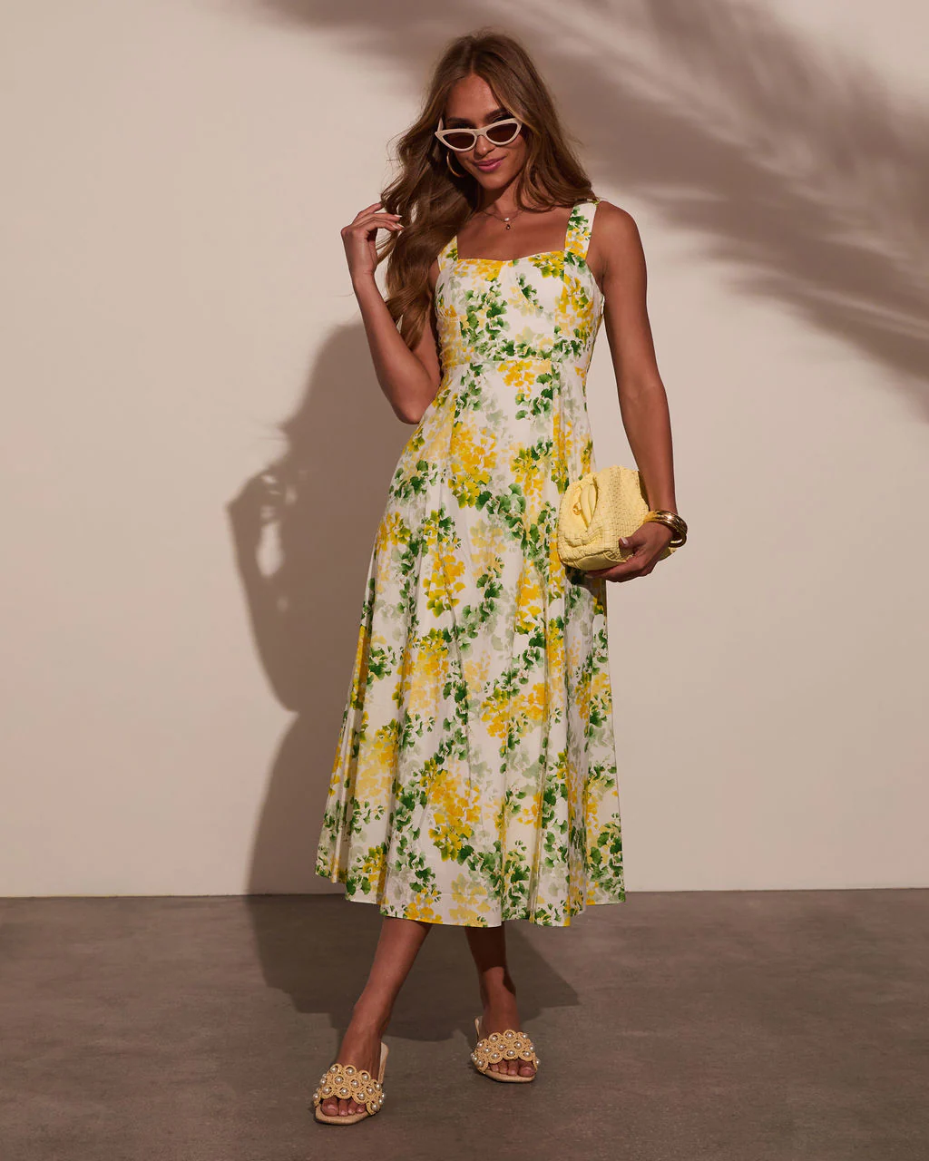 Florenza Printed A-Line Midi Dress