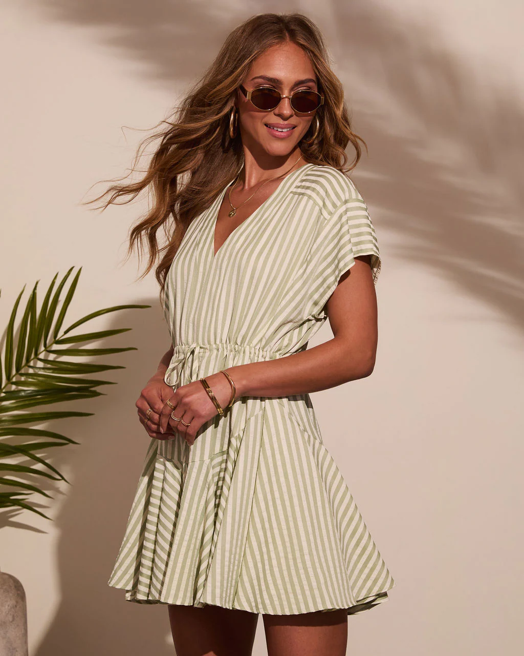 Dylann Striped Mini Dress