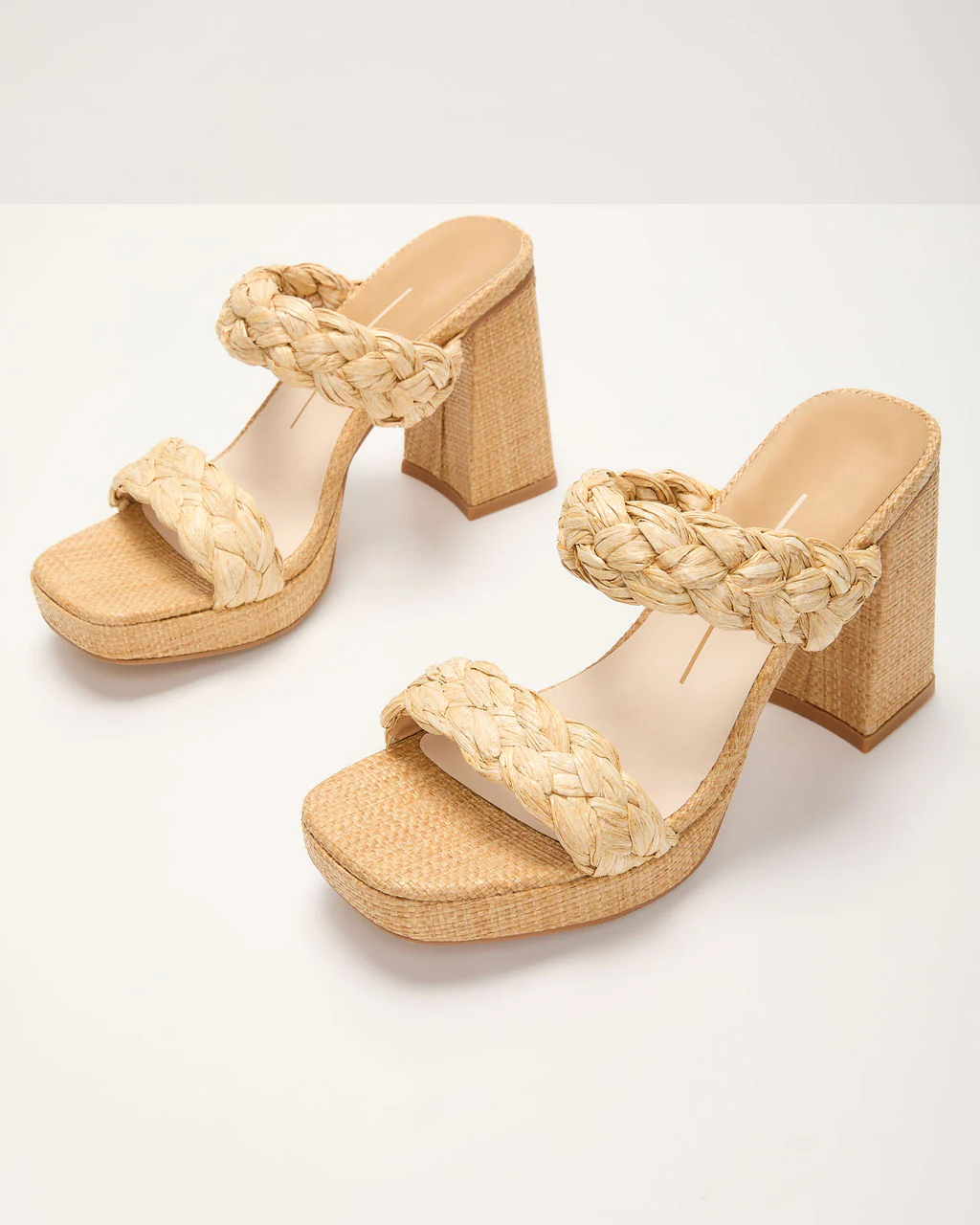 Anyah Braided Raffia Heel Sandals