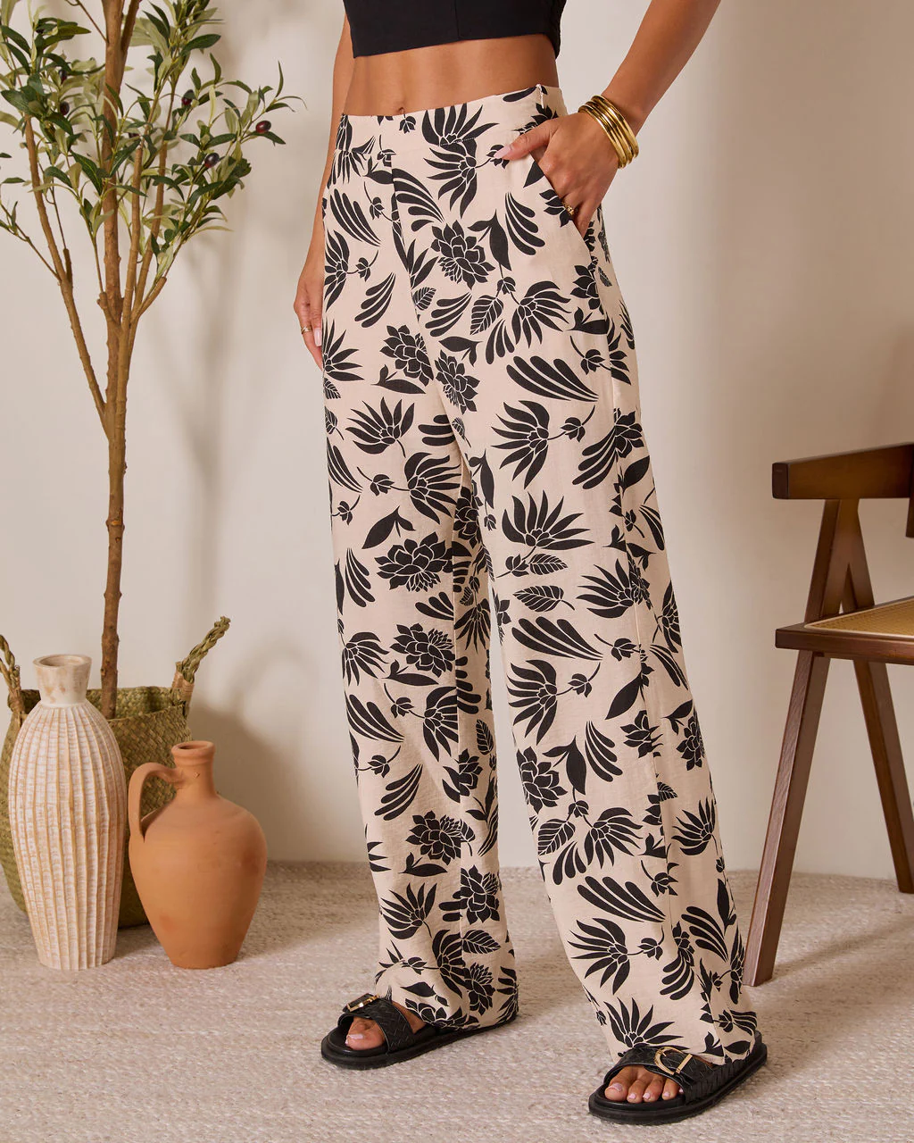 Coastal Bound Tropical Print Pant