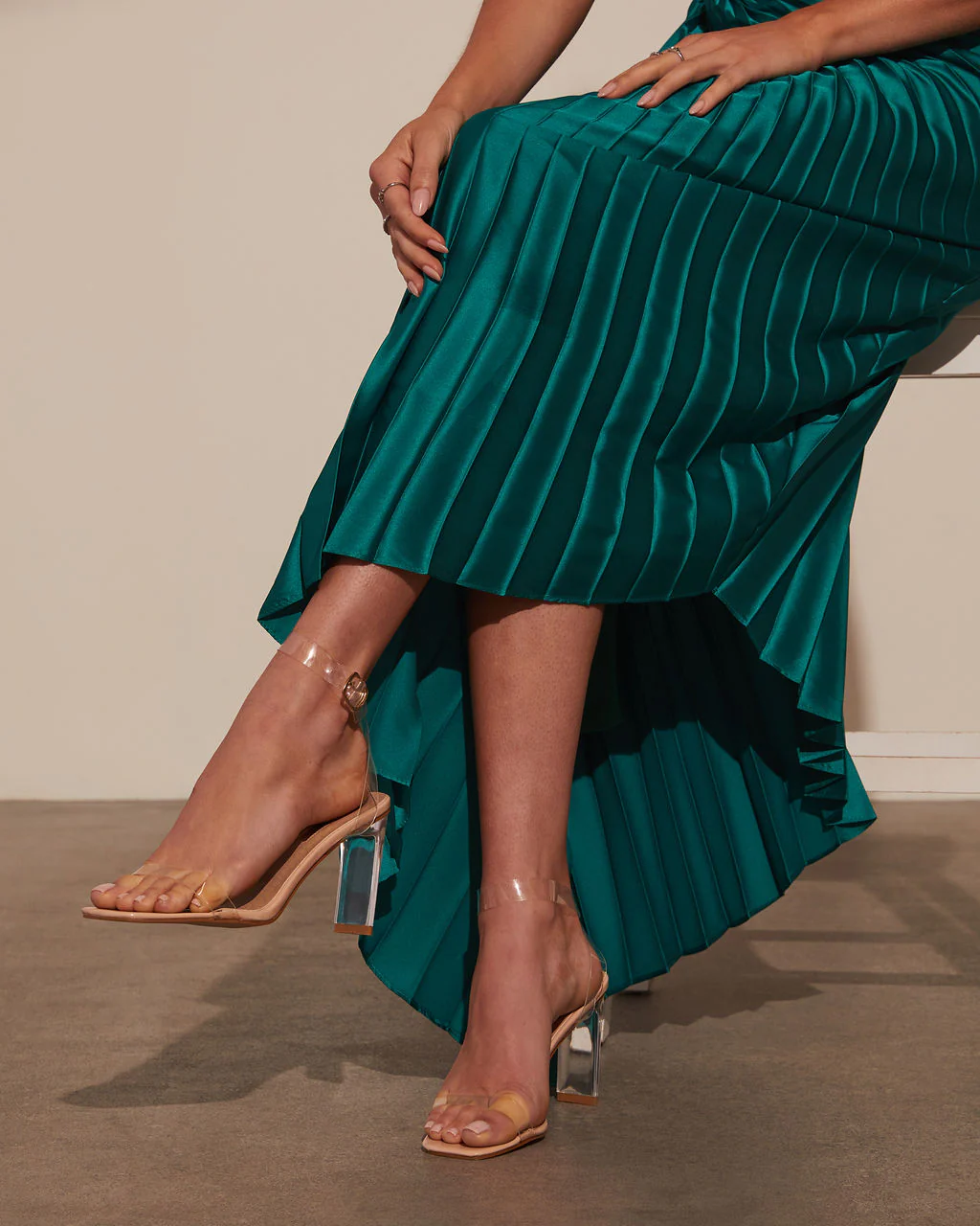 Billini  Santiago Clear Strappy Heels