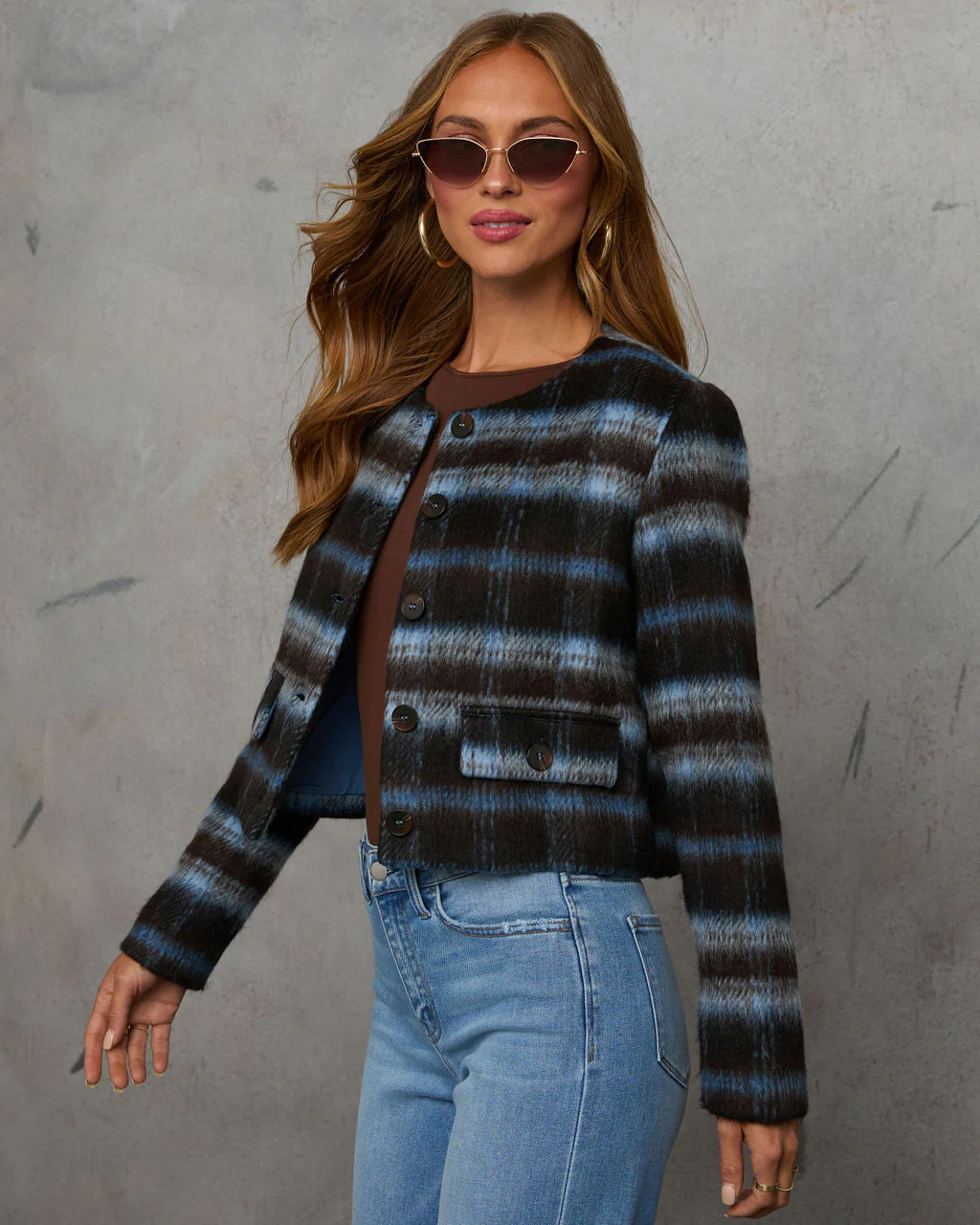 Cabin Affair Plaid Mohair Jacket
