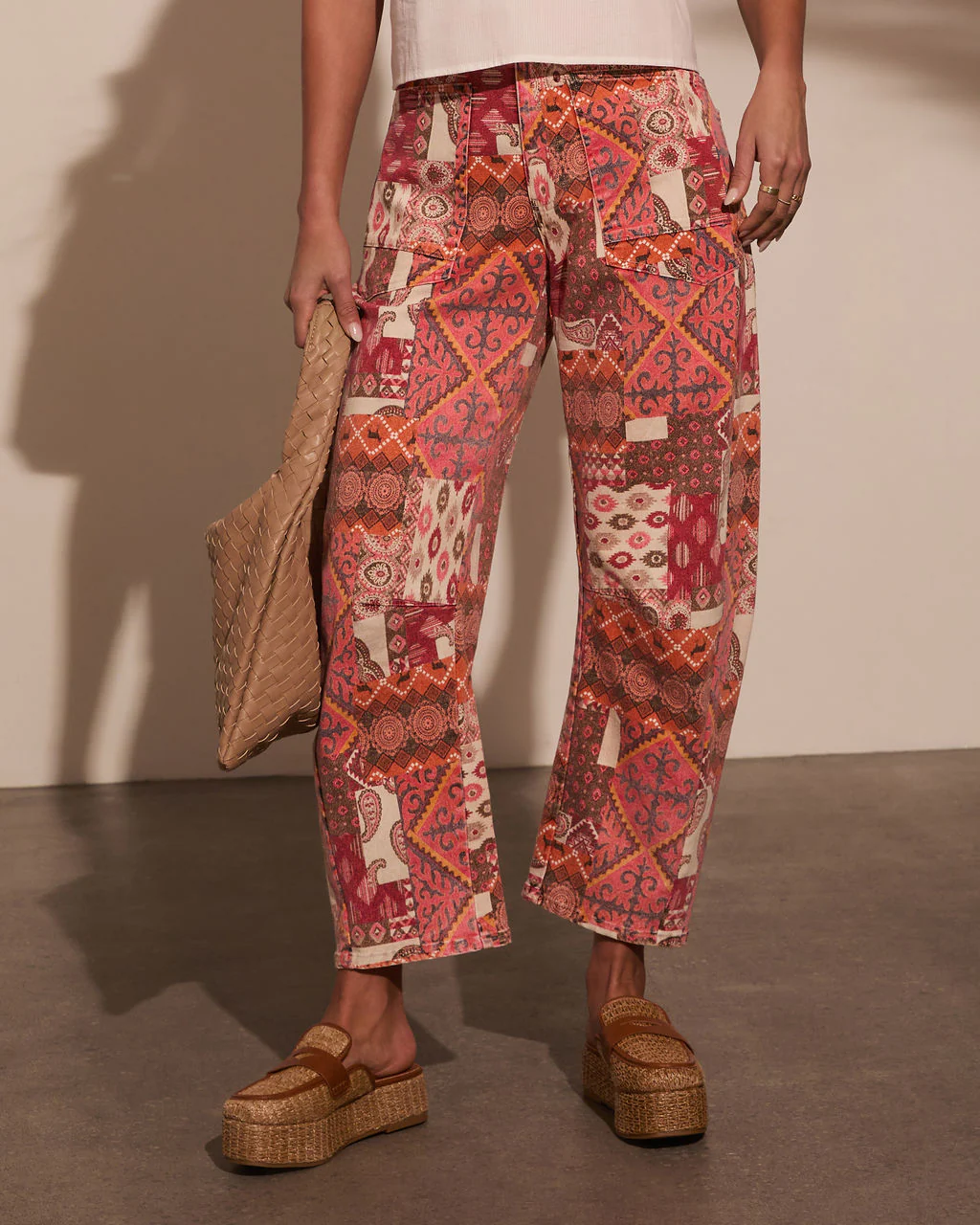 Charlotte Paisley Barrel Jeans