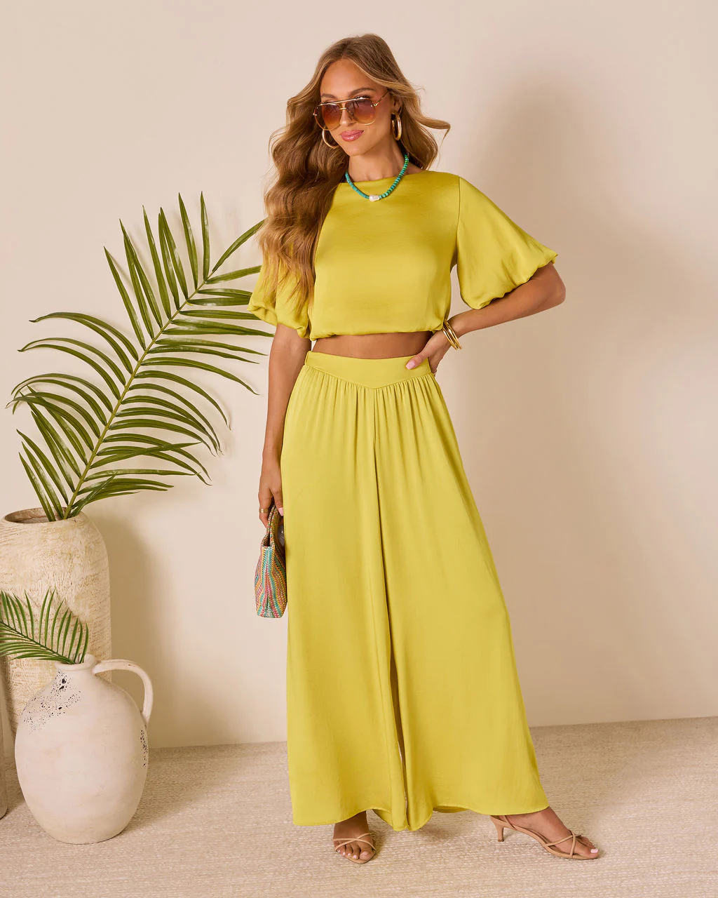 Island Drift Satin Blouse