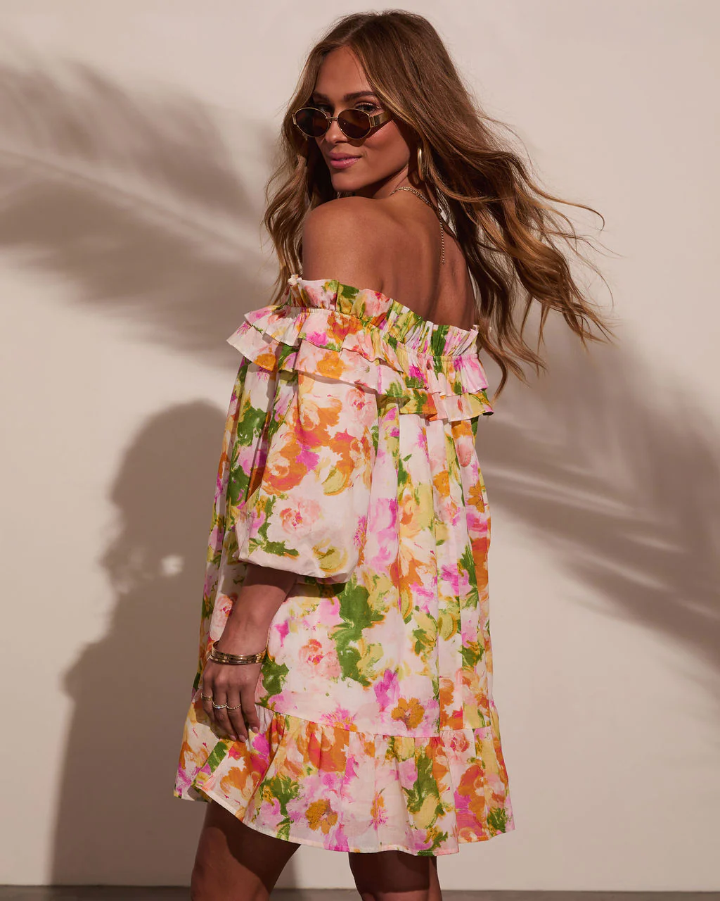 Carefree Dreamer Off The Shoulder Mini Dress