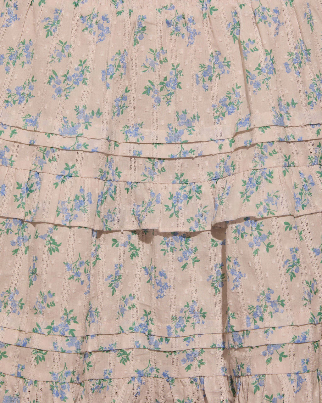 Elderflower Ruffle Floral Mini Skirt