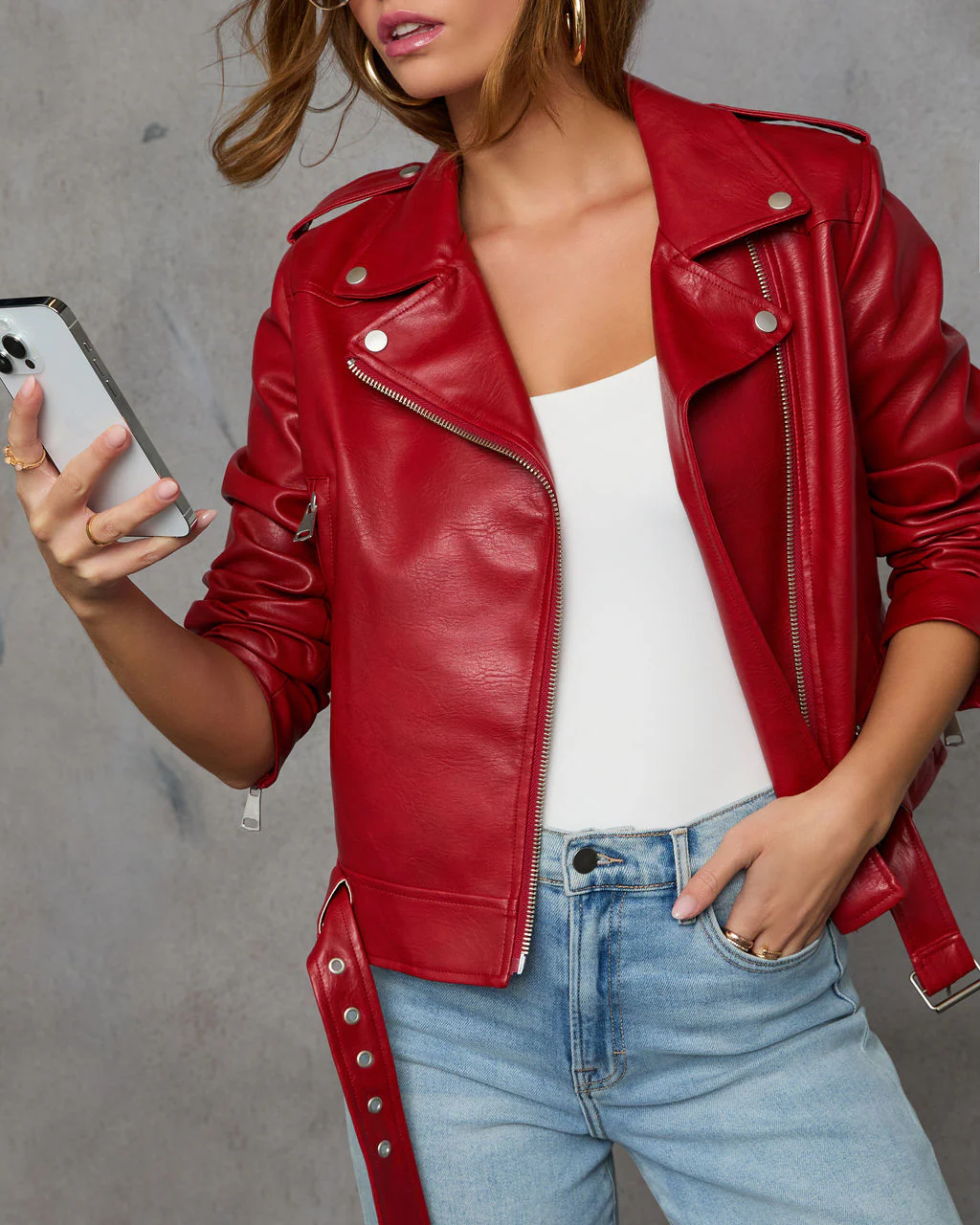 Cool Vibes Leather Moto Jacket