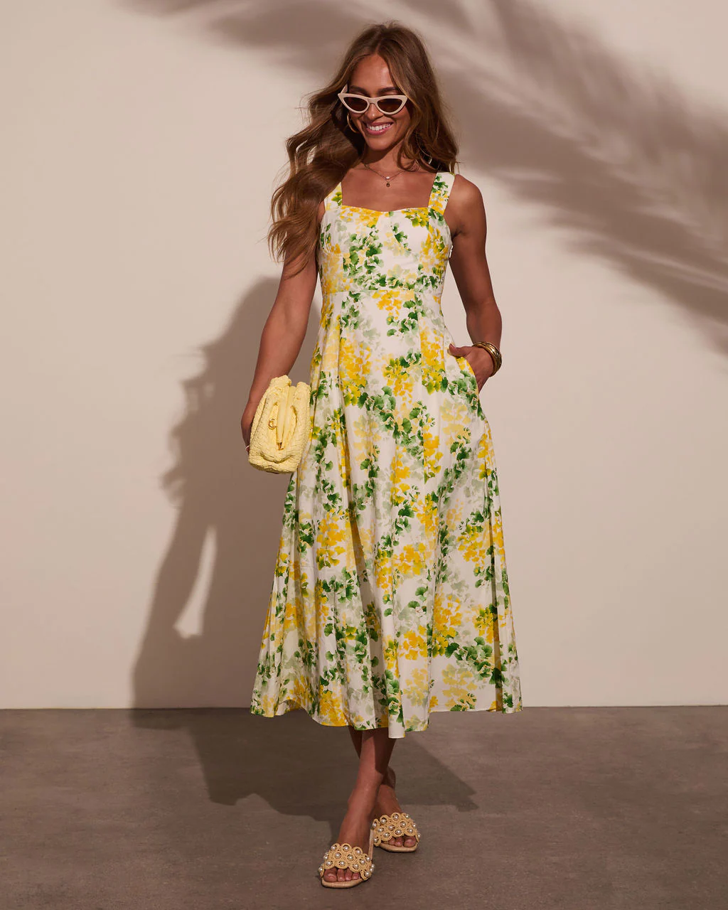 Florenza Printed A-Line Midi Dress