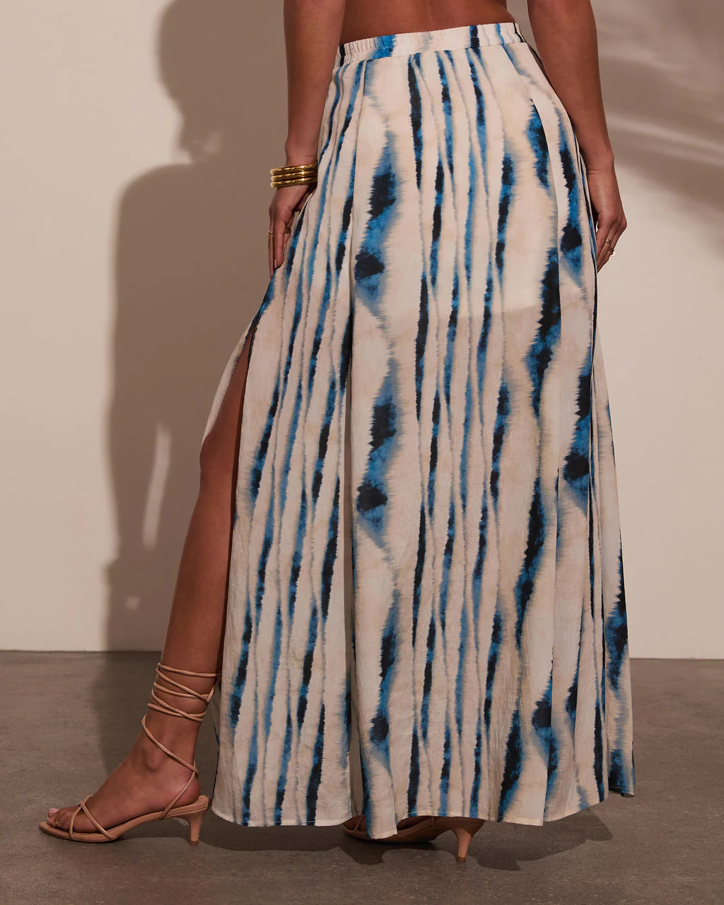 Haidee Watercolor Striped Maxi Skirt