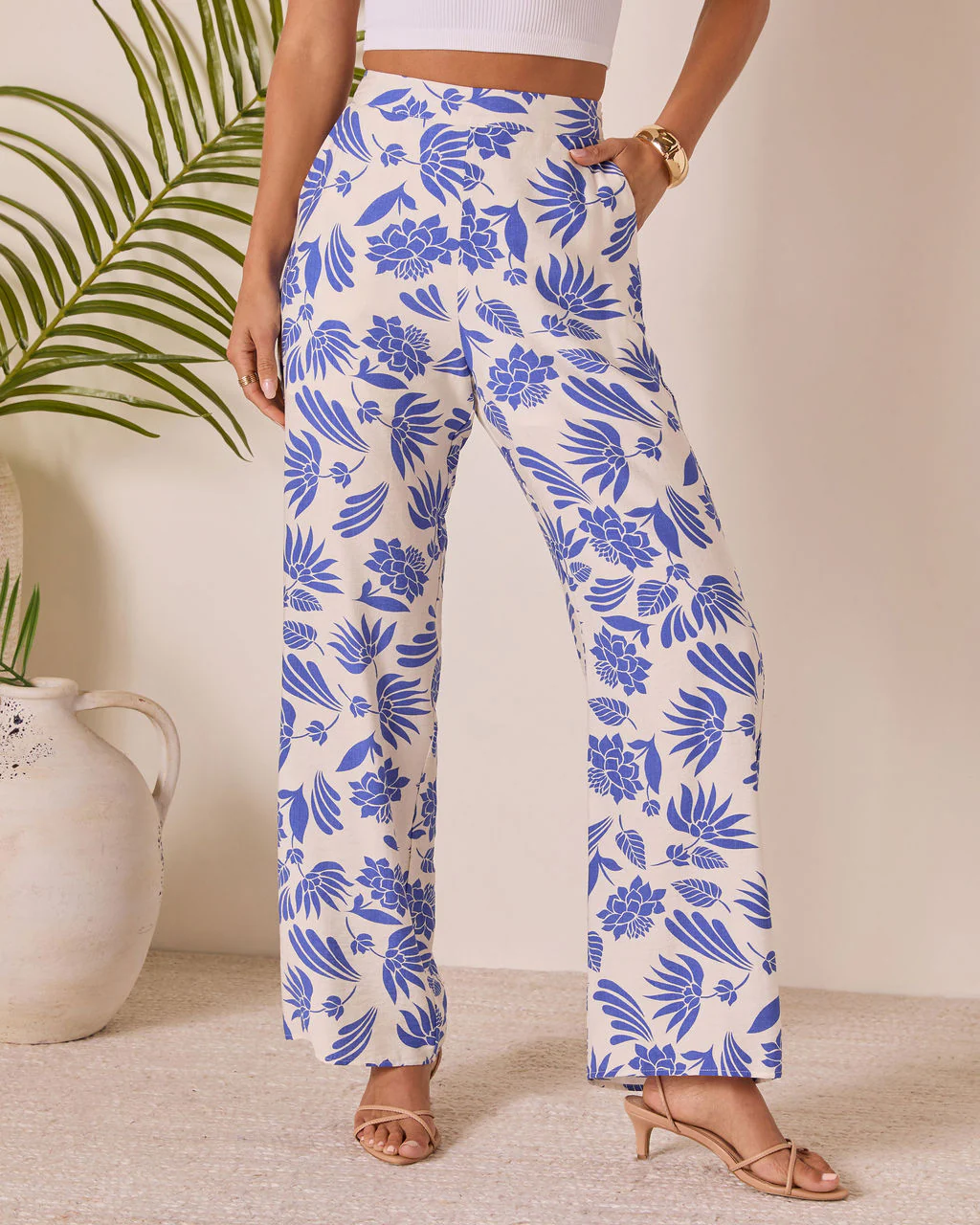 Coastal Bound Tropical Print Pant