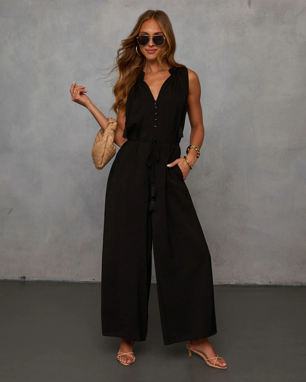 Hey Lover Waist Tie Jumpsuit