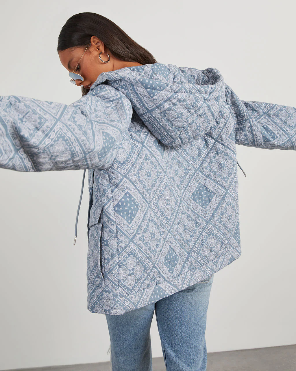 Catie Paisley Hooded Jacket