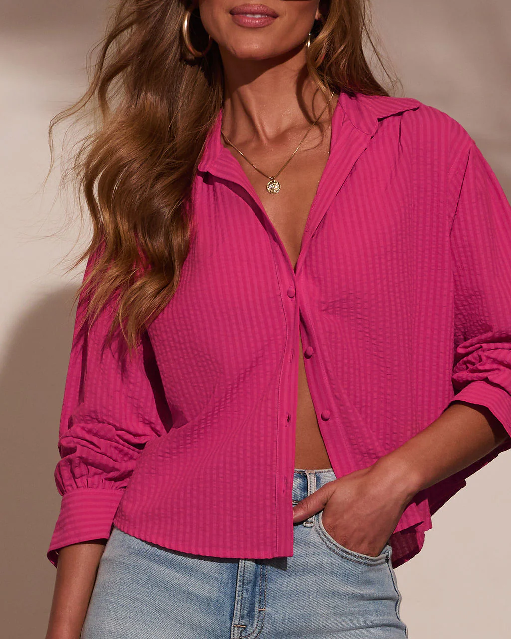 Christell Button Down Top