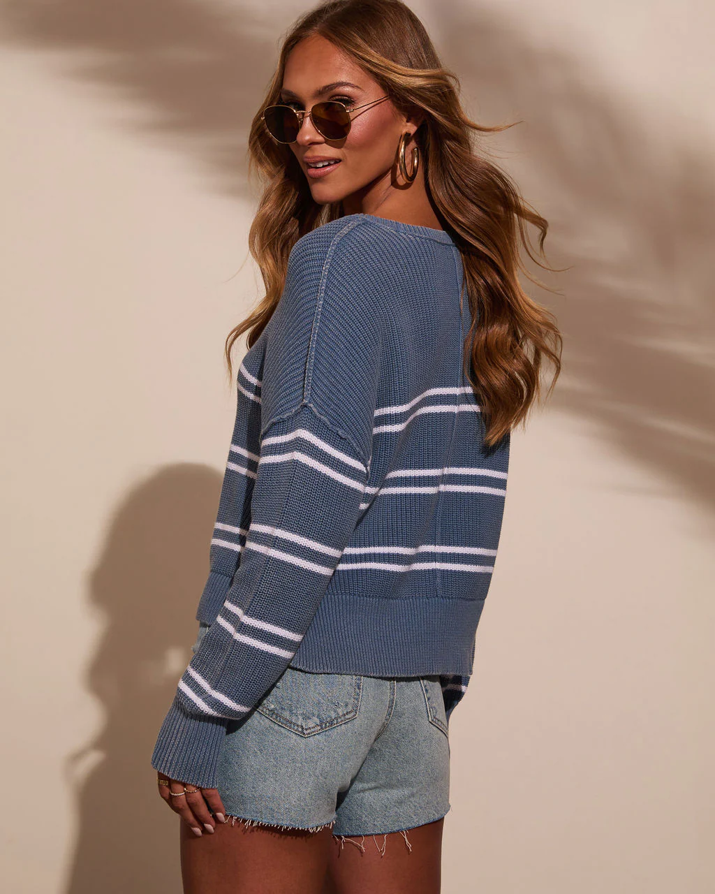 Galia Striped Knit Sweater