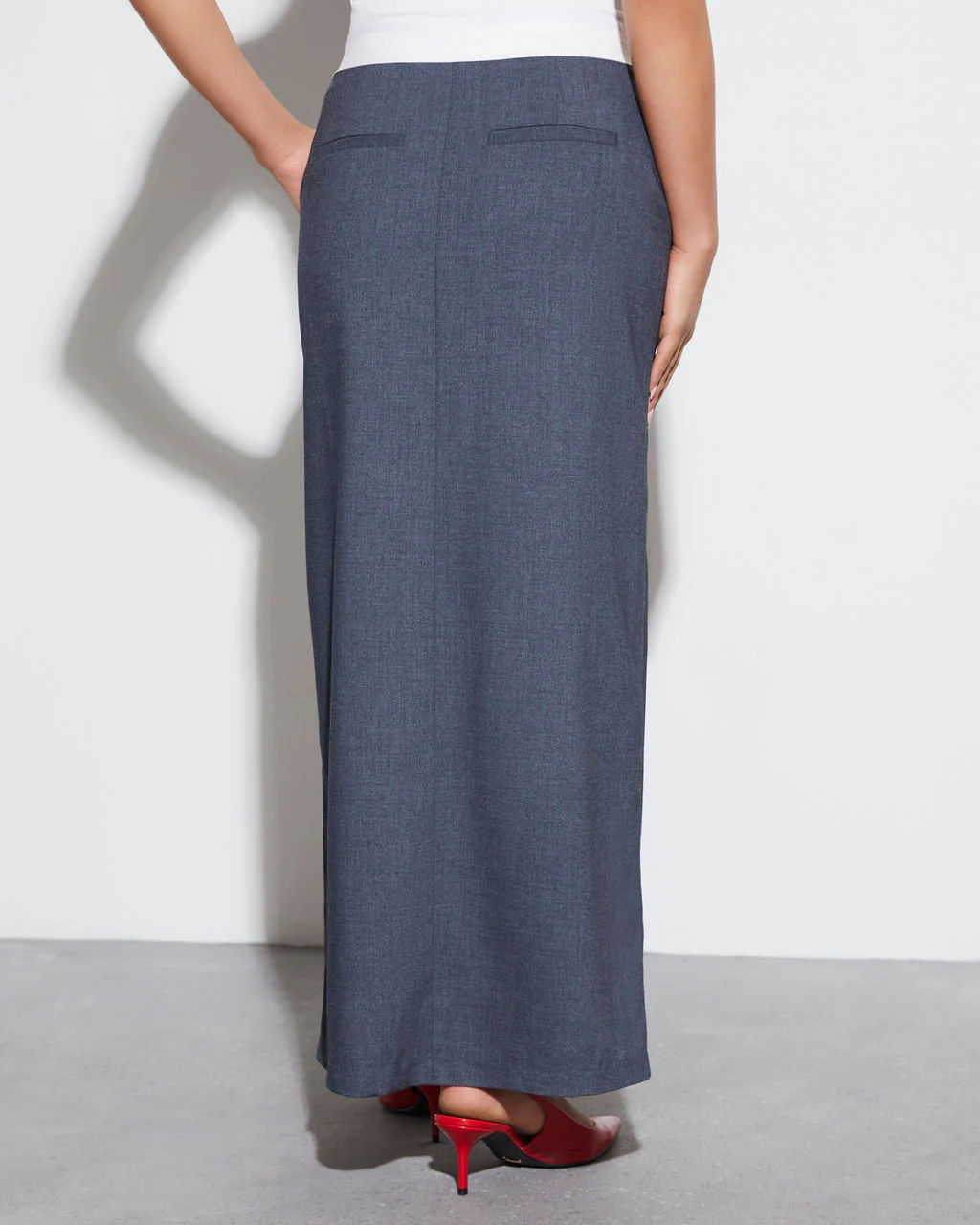 Boss Babe Pocketed Midi Skirt