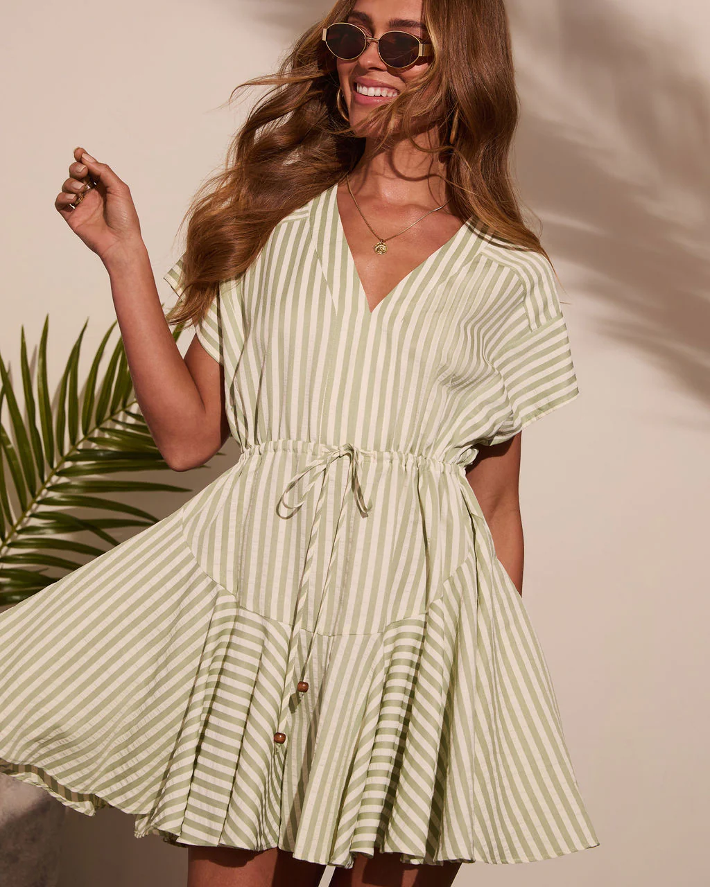 Dylann Striped Mini Dress