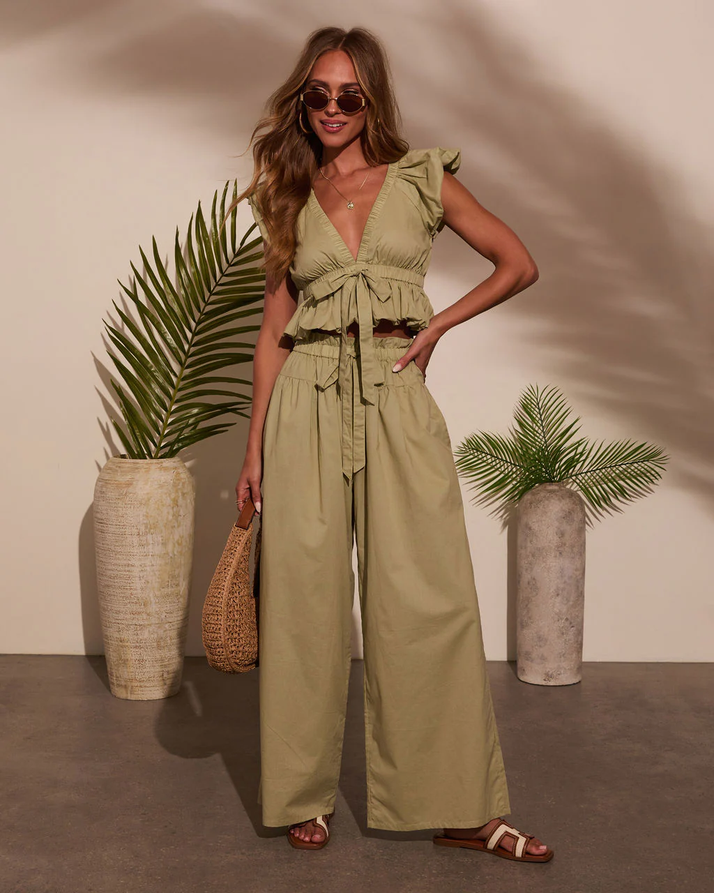 Fern Ruffle Peplum Top