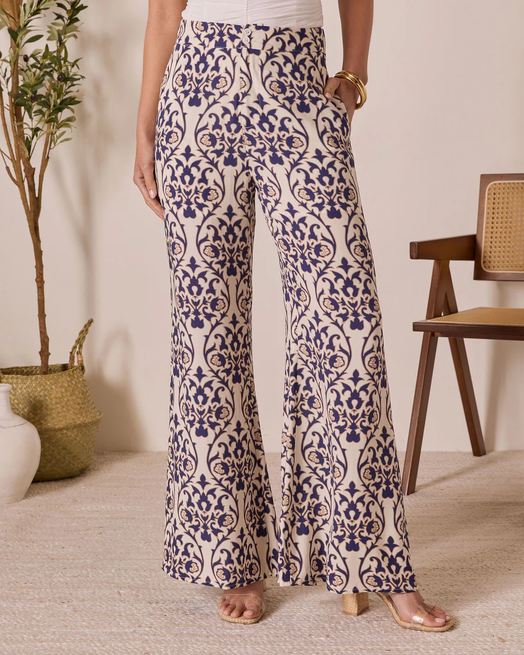 French Kissed Abstract Print Pants