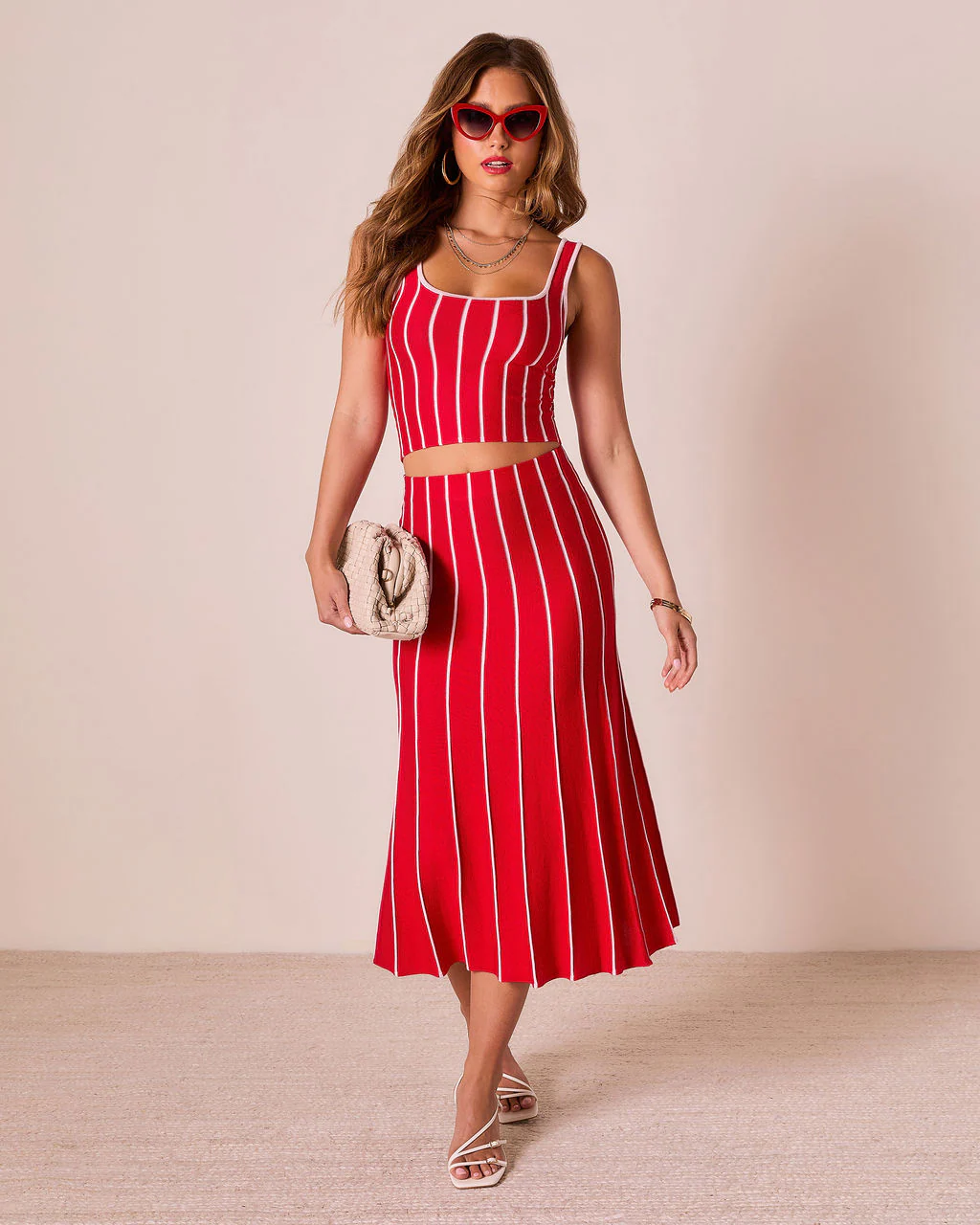 Ashlin Contrast Striped Tank