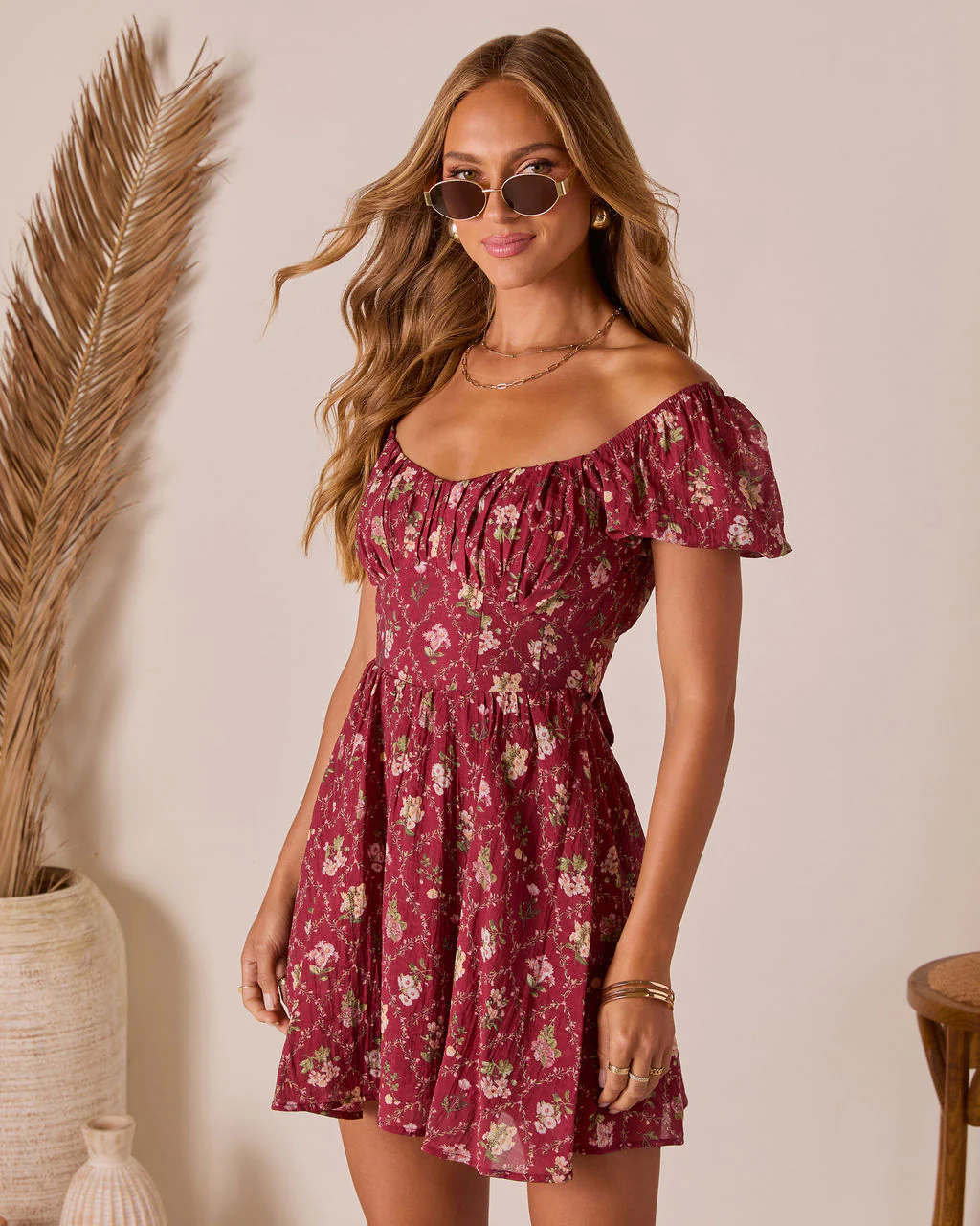 Adinna Scoop Neck Mini Dress