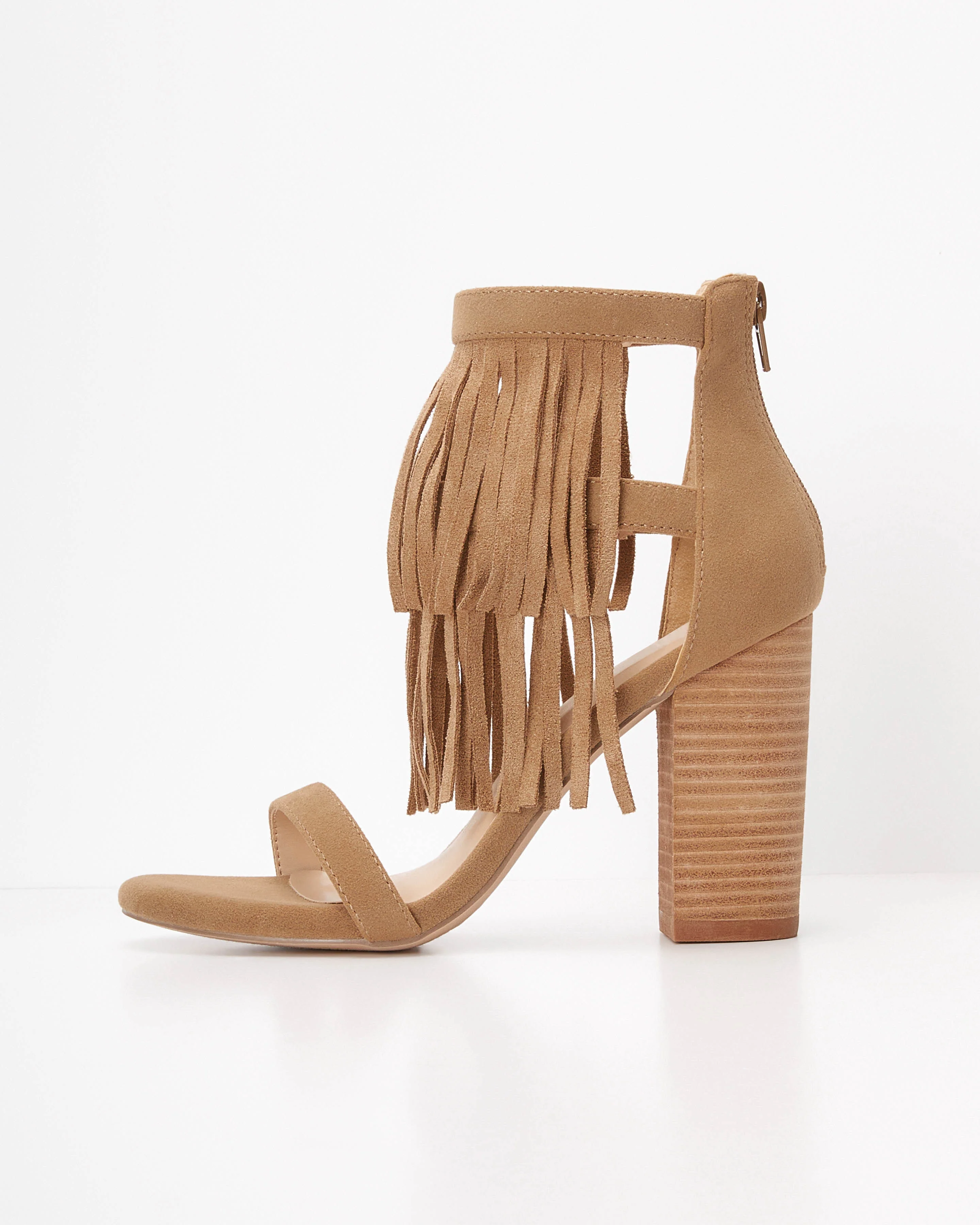Camila Layered Fringe Heel