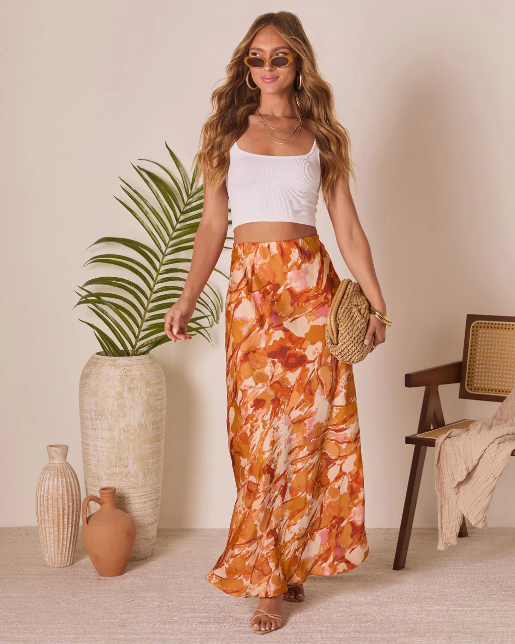 Chasing Sunsets Abstract Maxi Skirt