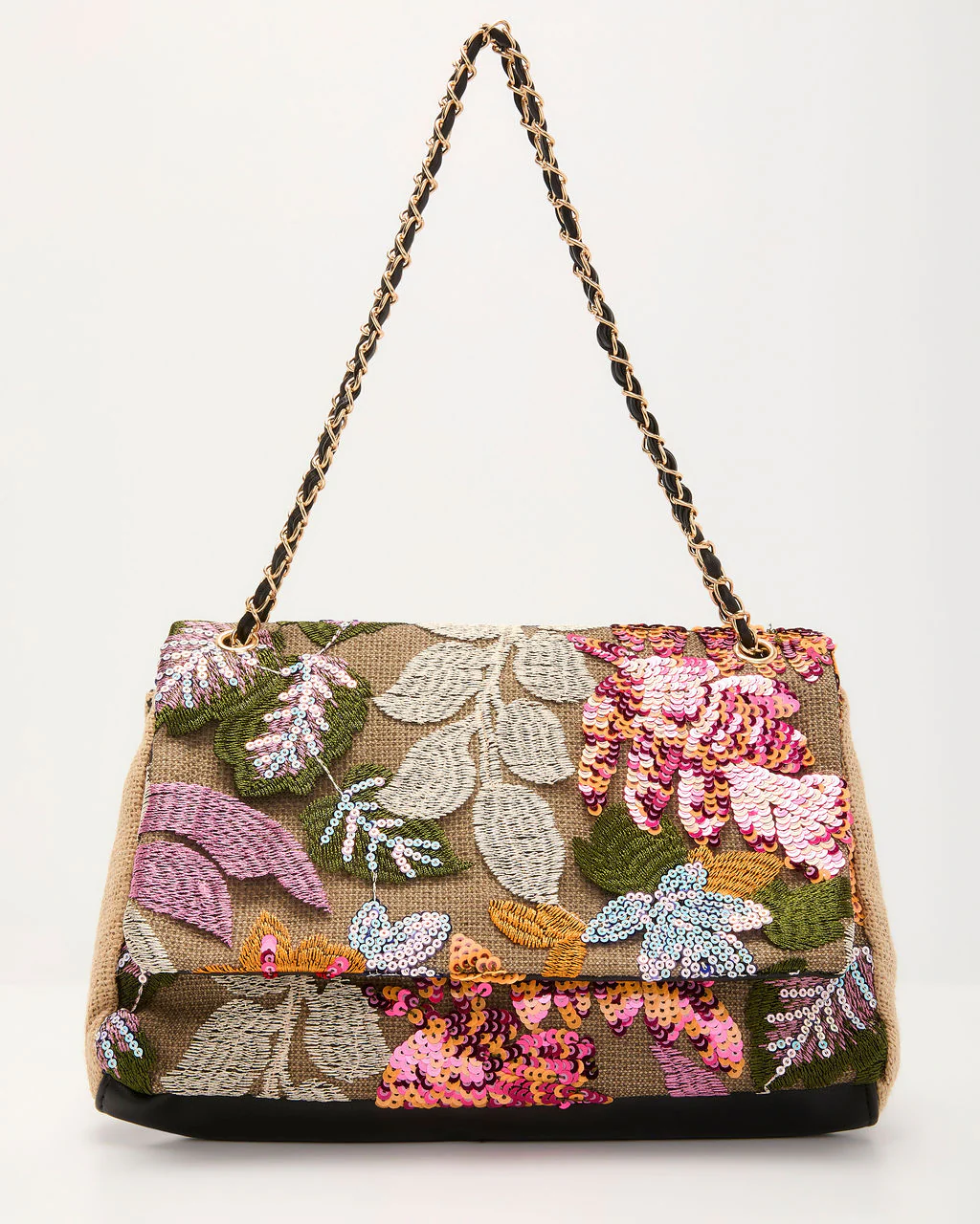 Elenia Embroidered Shoulder Bag