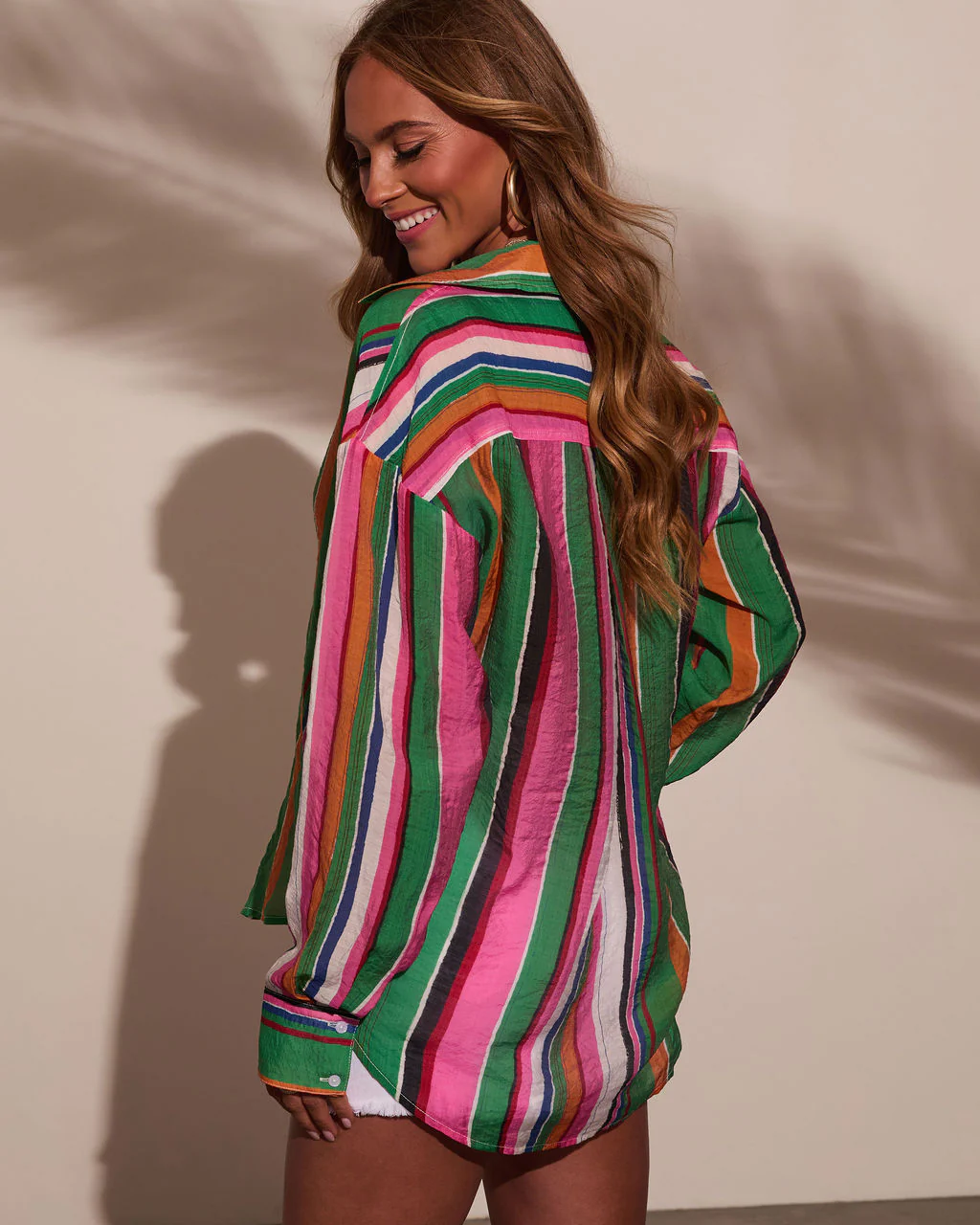 Eternal Sunshine Striped Button Down Top